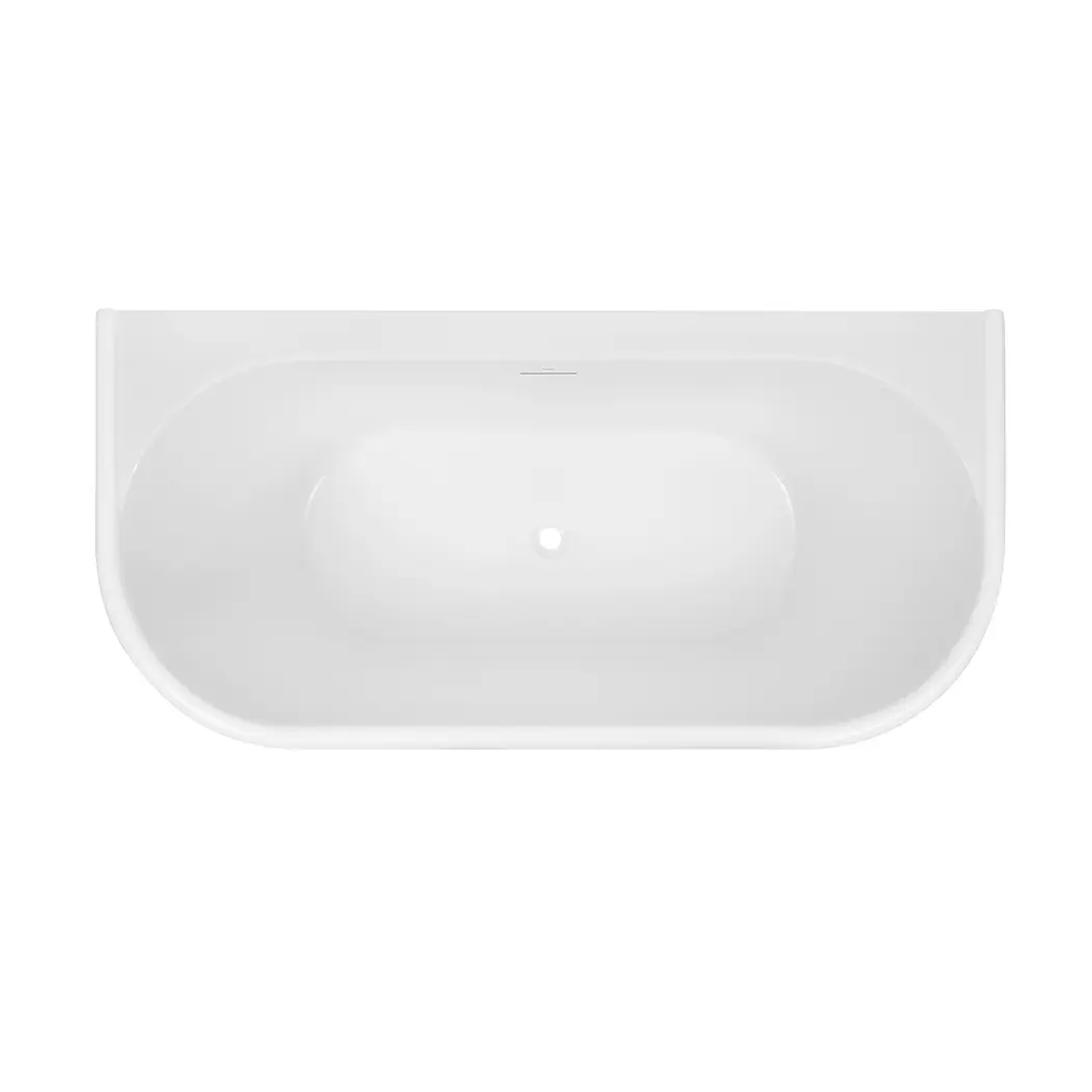 DECINA - Oxford 1700 Back to Wall Freestanding Bath with Integrated Overflow
