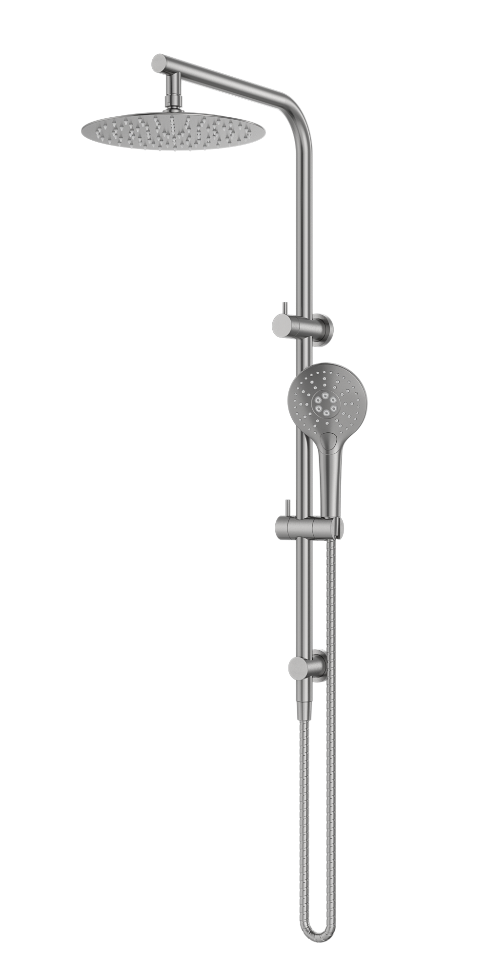 MELA - PALCO/RONDO Twin Combo Shower Set with Rail Brushed Nickel