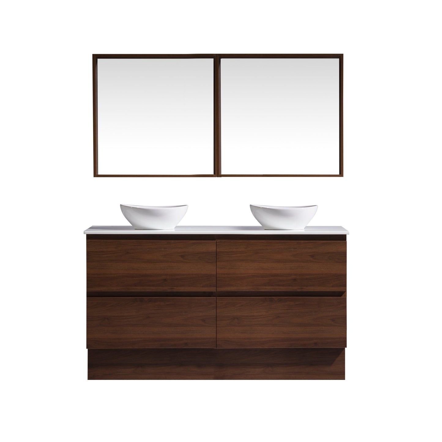 MELA - CLARK 1500 Walnut Wall Hung Vanity with 4 Drawers