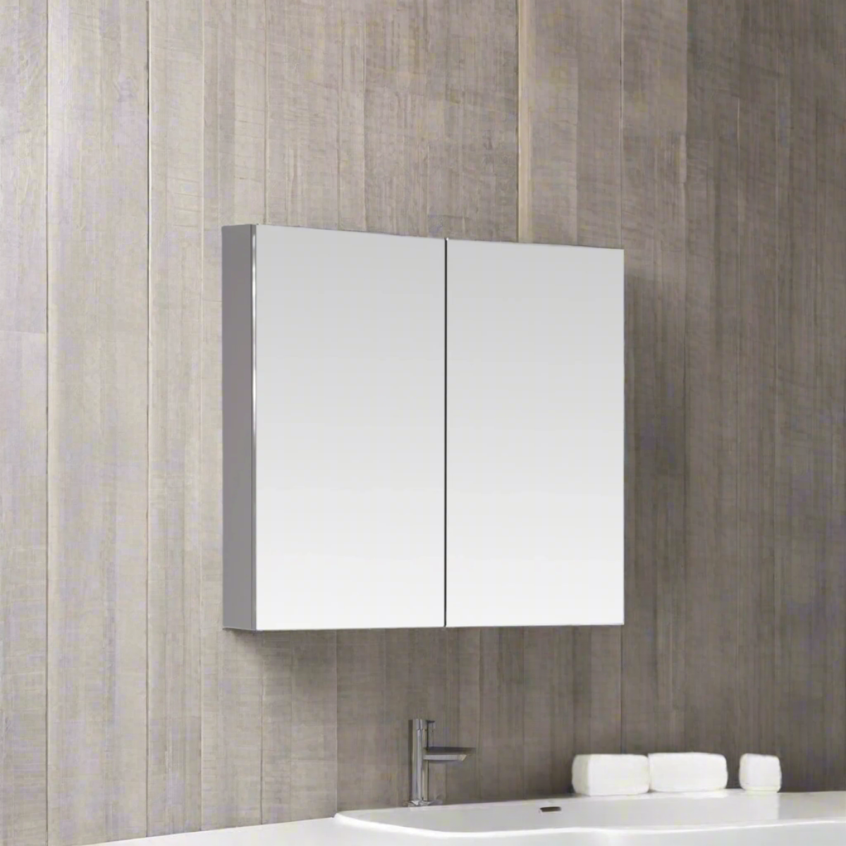 MELA - PORTER 900 Gloss White Mirror Cabinet