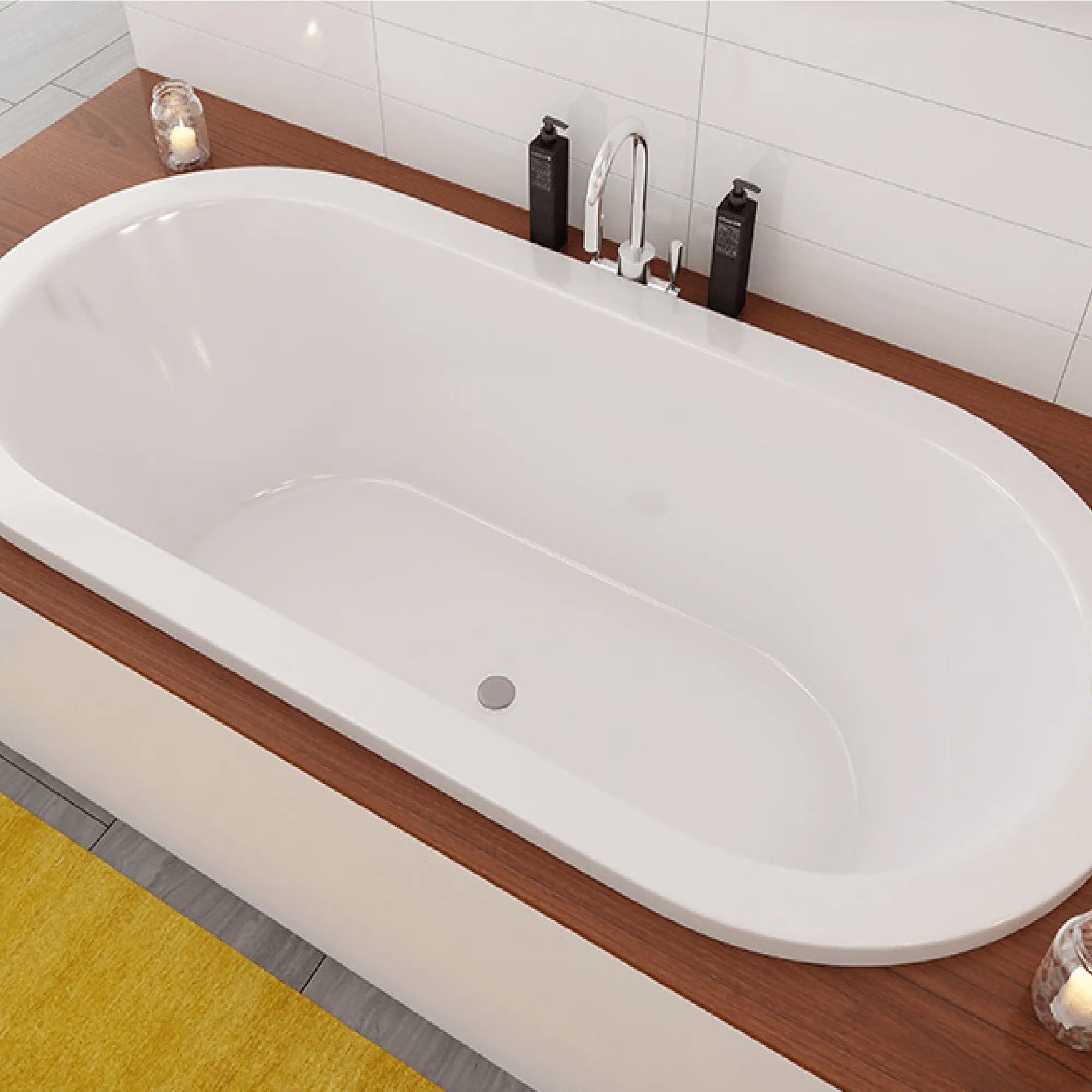 DECINA - Caval 1800 Island Bath-Baths-from our-Decina-supplier–available at Bathroom City Perth