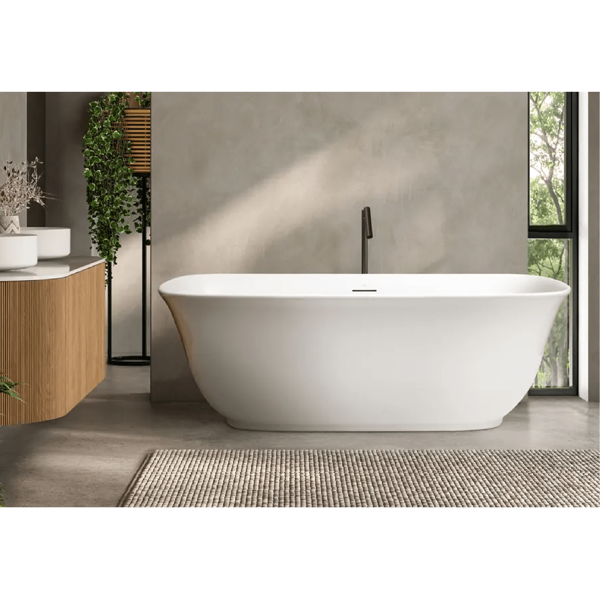 DECINA - Lola 1700 Freestanding Bath with Integrated Overflow - Baths - from our - Decina - supplier–available at Bathroom City Perth