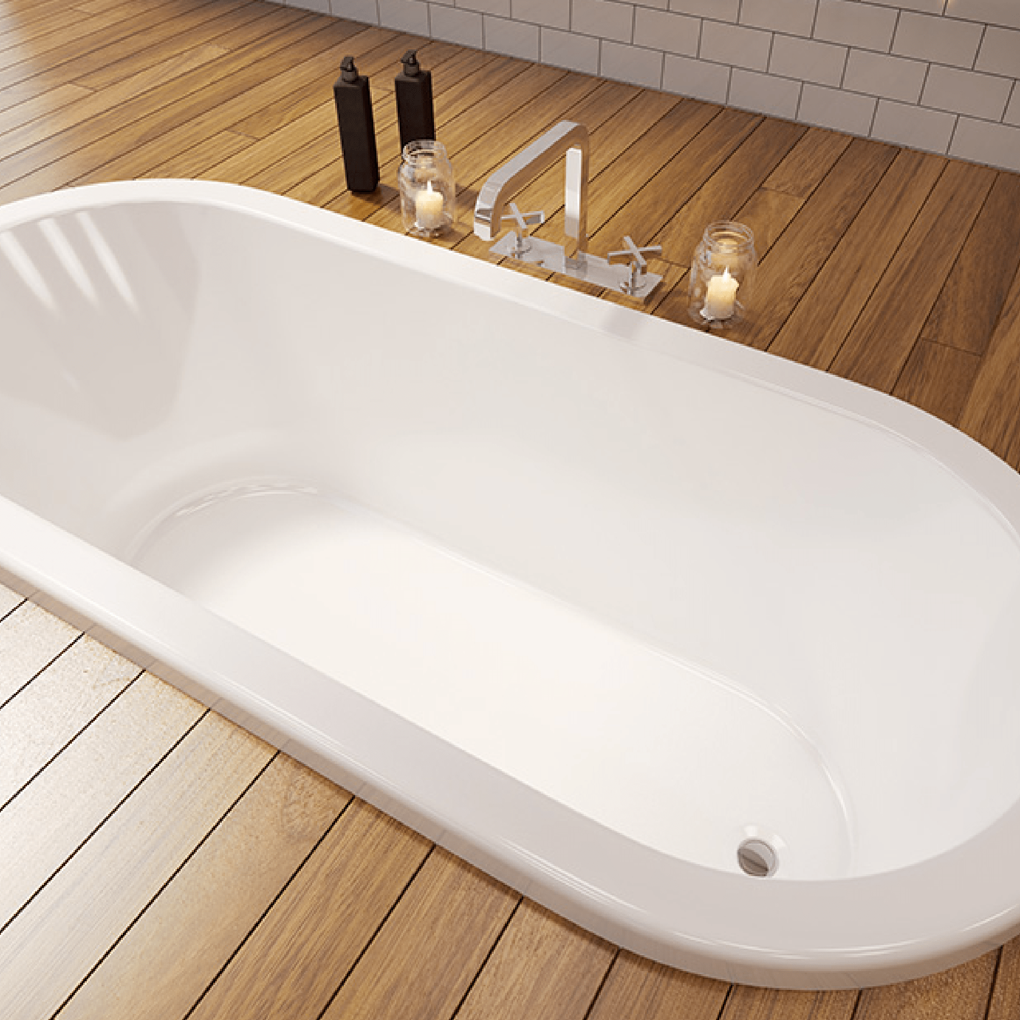 DECINA - Uno 1700 Island Bath - Baths - from our - Decina - supplier–available at Bathroom City Perth