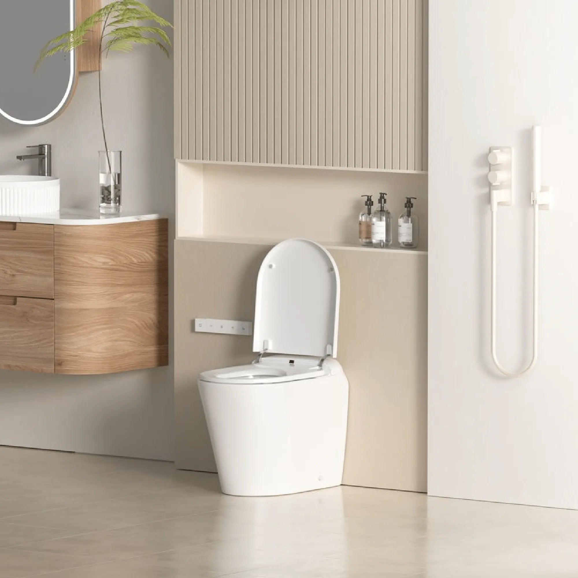 LAFEME - Autolux Rimless Smart Toilet-Toilets-from our-Lafeme-supplier–available at Bathroom City Perth