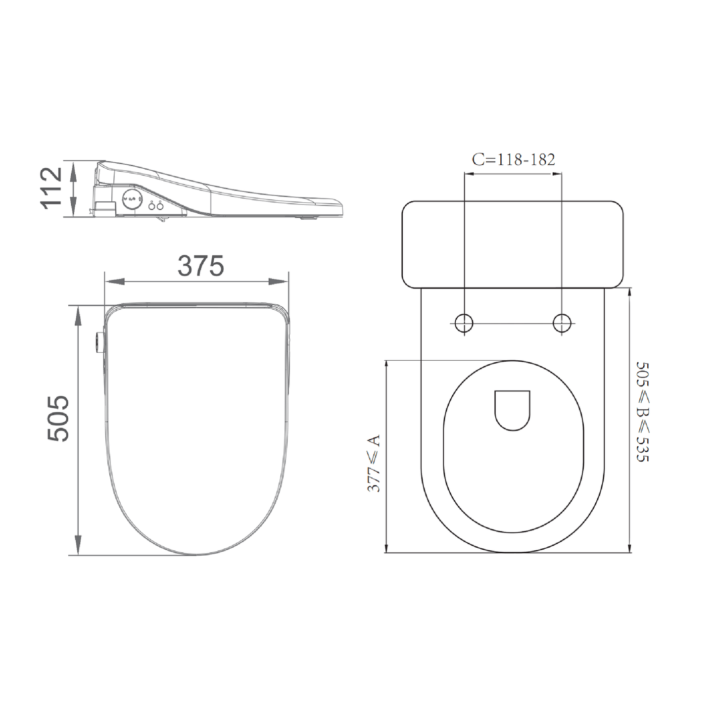 LAFEME - Catania Standard Bidet Seat - Toilets - from our - Lafeme - supplier–available at Bathroom City Perth