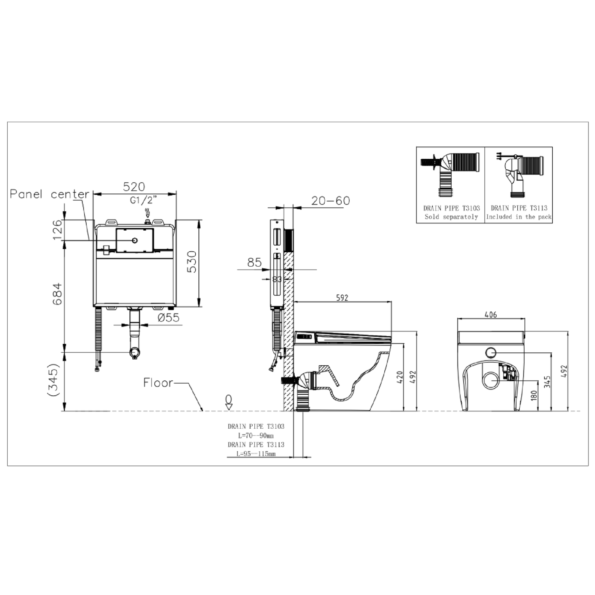 LAFEME - Crawford Rimless Smart Toilet - Toilets - from our - Lafeme - supplier–available at Bathroom City Perth