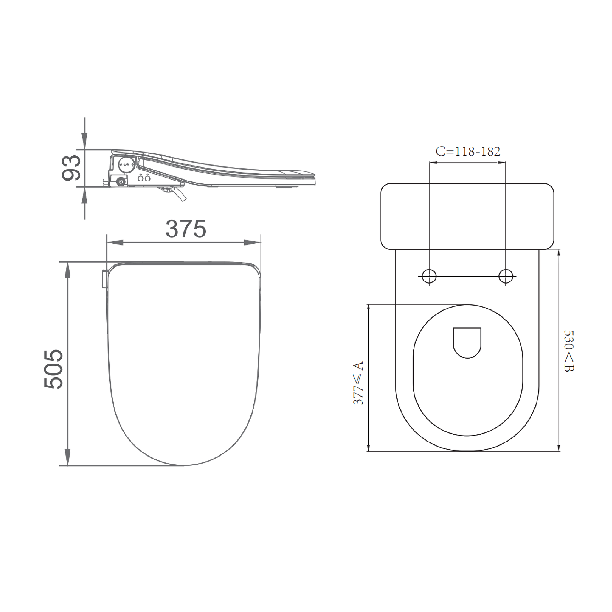 LAFEME - Thea Luxury Bidet Seat - Toilets - from our - Lafeme - supplier–available at Bathroom City Perth