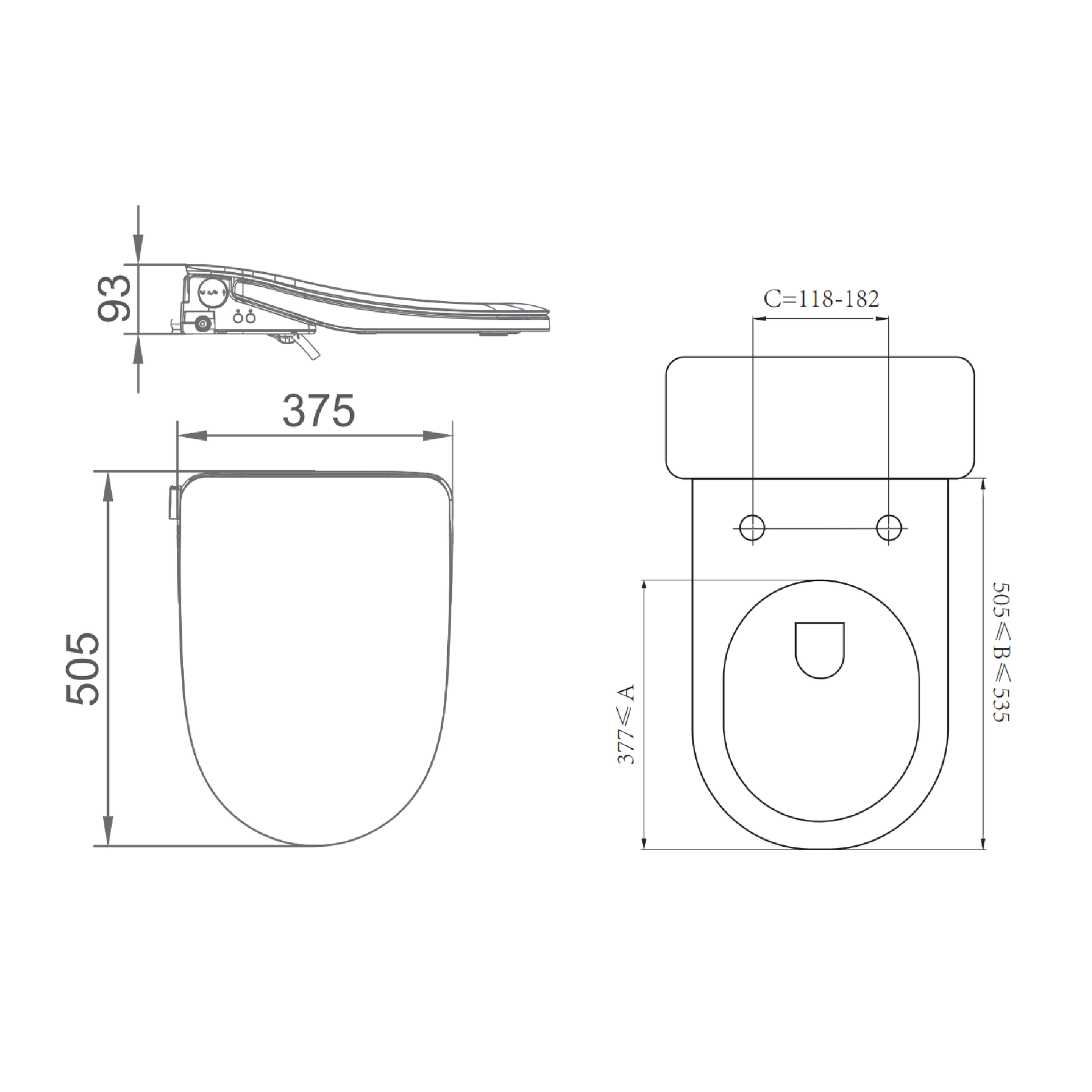 LAFEME - Thea Standard Bidet Seat - Toilets - from our - Lafeme - supplier–available at Bathroom City Perth