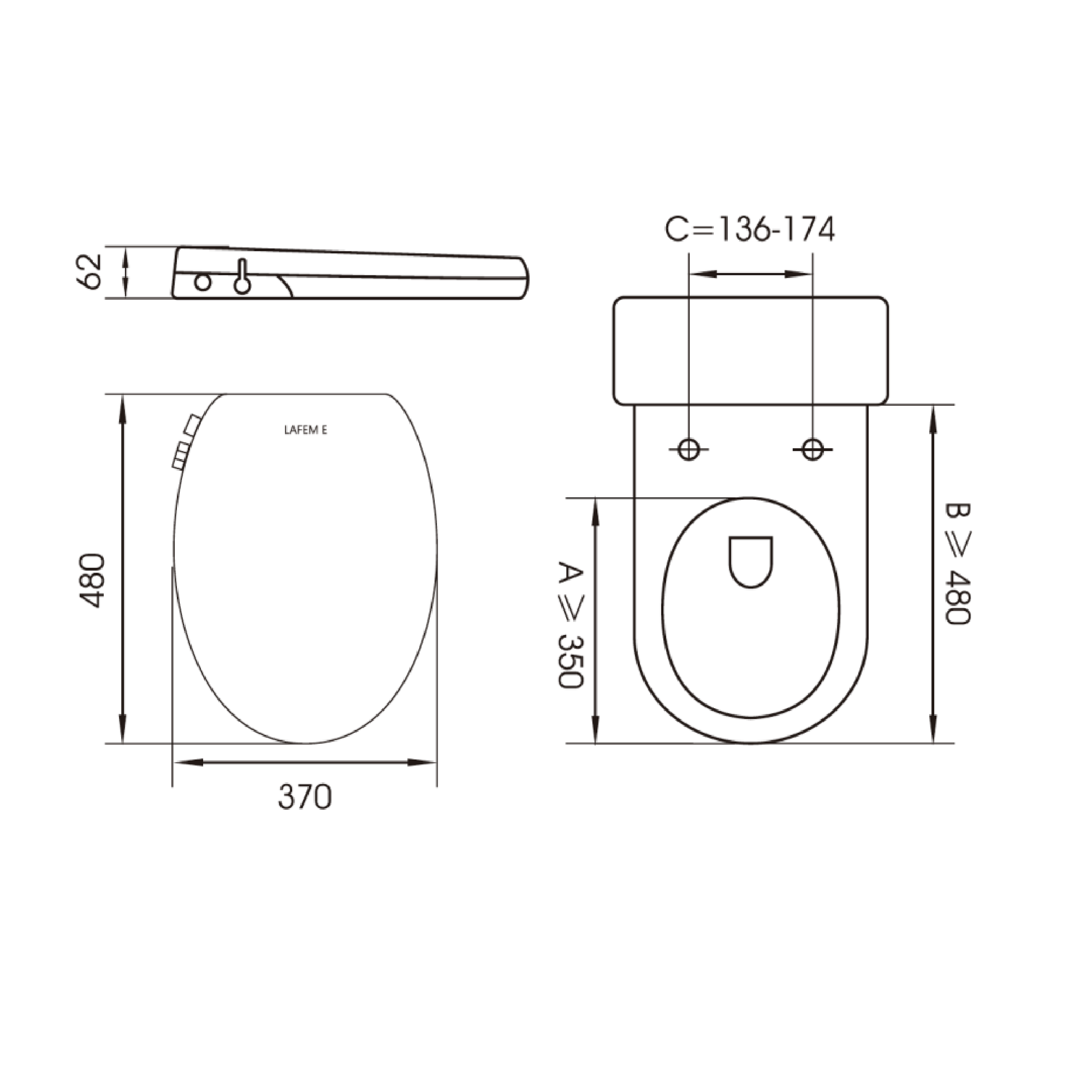 LAFEME - Vera Bidet Seat - Toilets - from our - Lafeme - supplier–available at Bathroom City Perth
