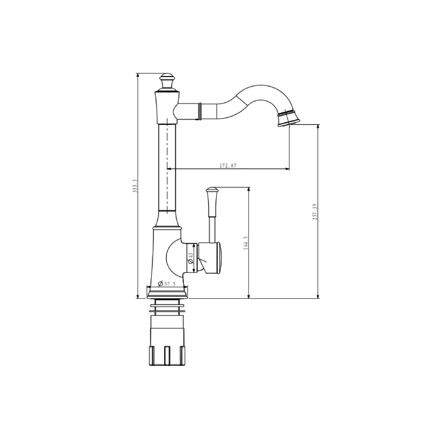 MELA - ANTIK Tall Basin Mixer Oiled Rubbed BronzeTapware – available at Bathroom City Perth