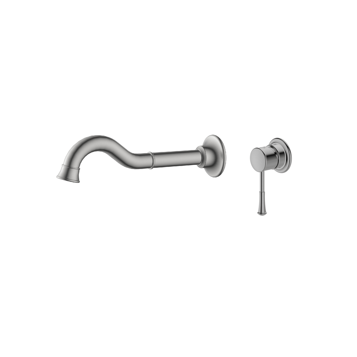 MELA - ANTIK Wall Spout and Wall Mixer Set Brushed NickelTapware – available at Bathroom City Perth