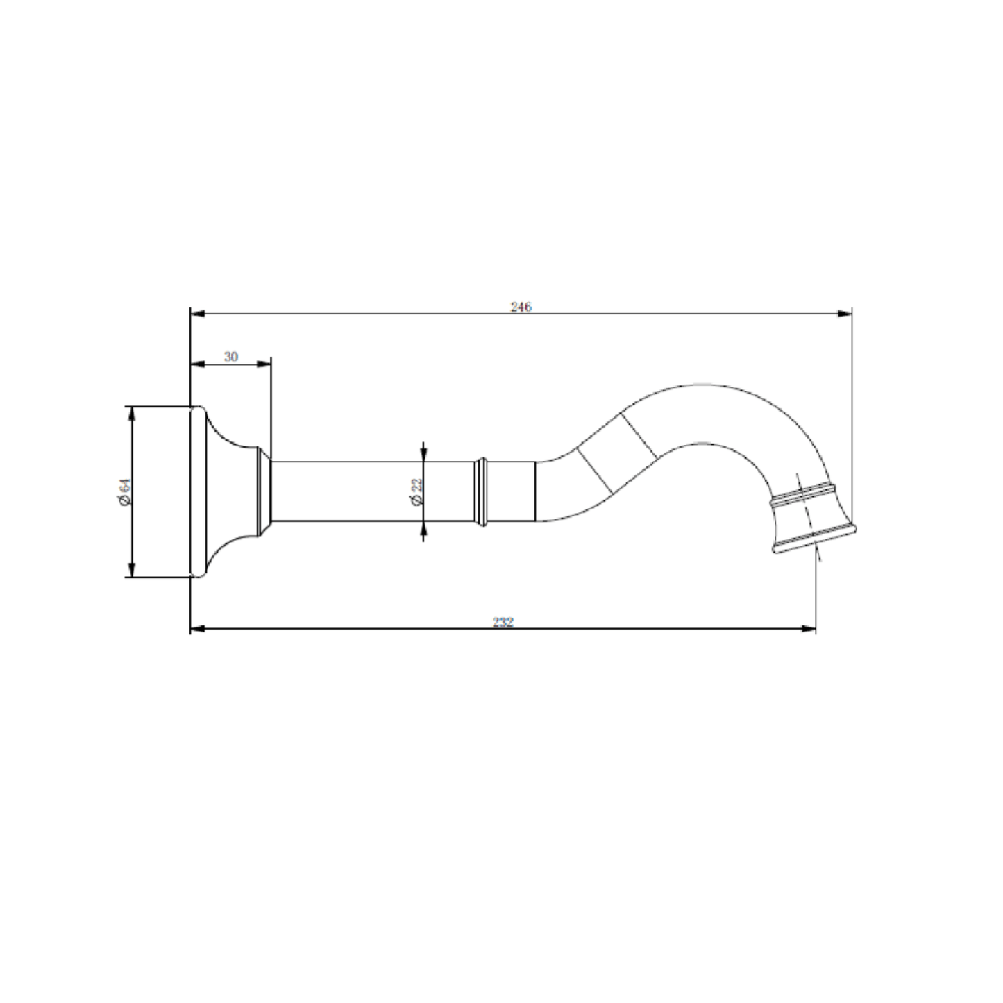 MELA - ANTIK Wall Spout Oiled Rubbed BronzeTapware – available at Bathroom City Perth