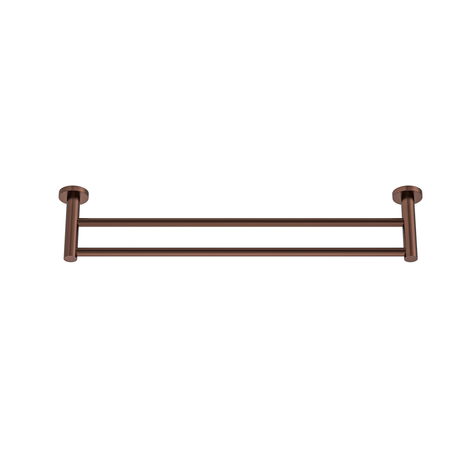 MELA - BRUNO 600 Double Towel Rail Brushed CopperAccessories – available at Bathroom City Perth