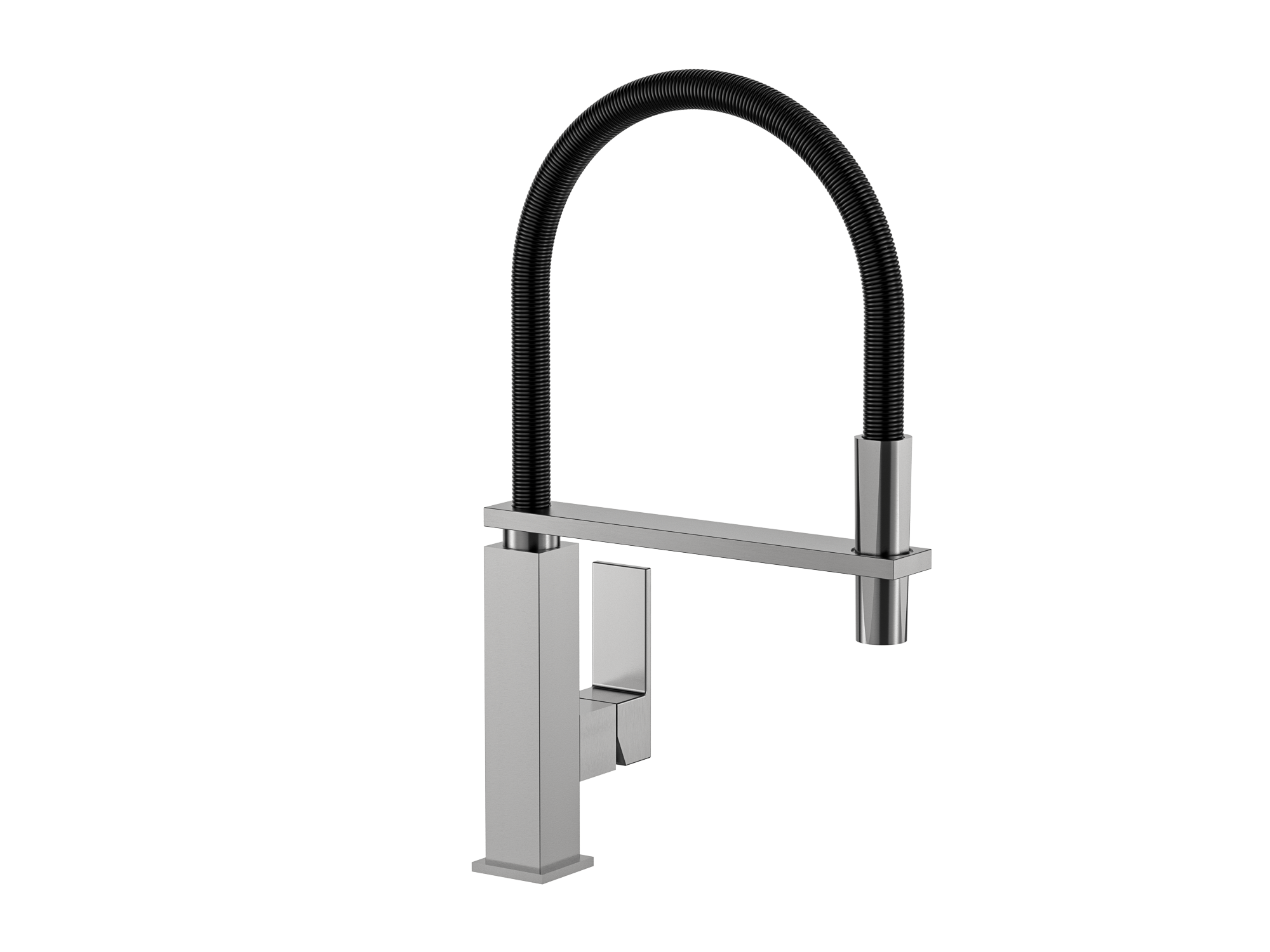 MELA - CASSA Pull Out Sink Mixer Brushed Nickel with Black Hose - Tapware - from our - MELA - supplier–available at Bathroom City Perth