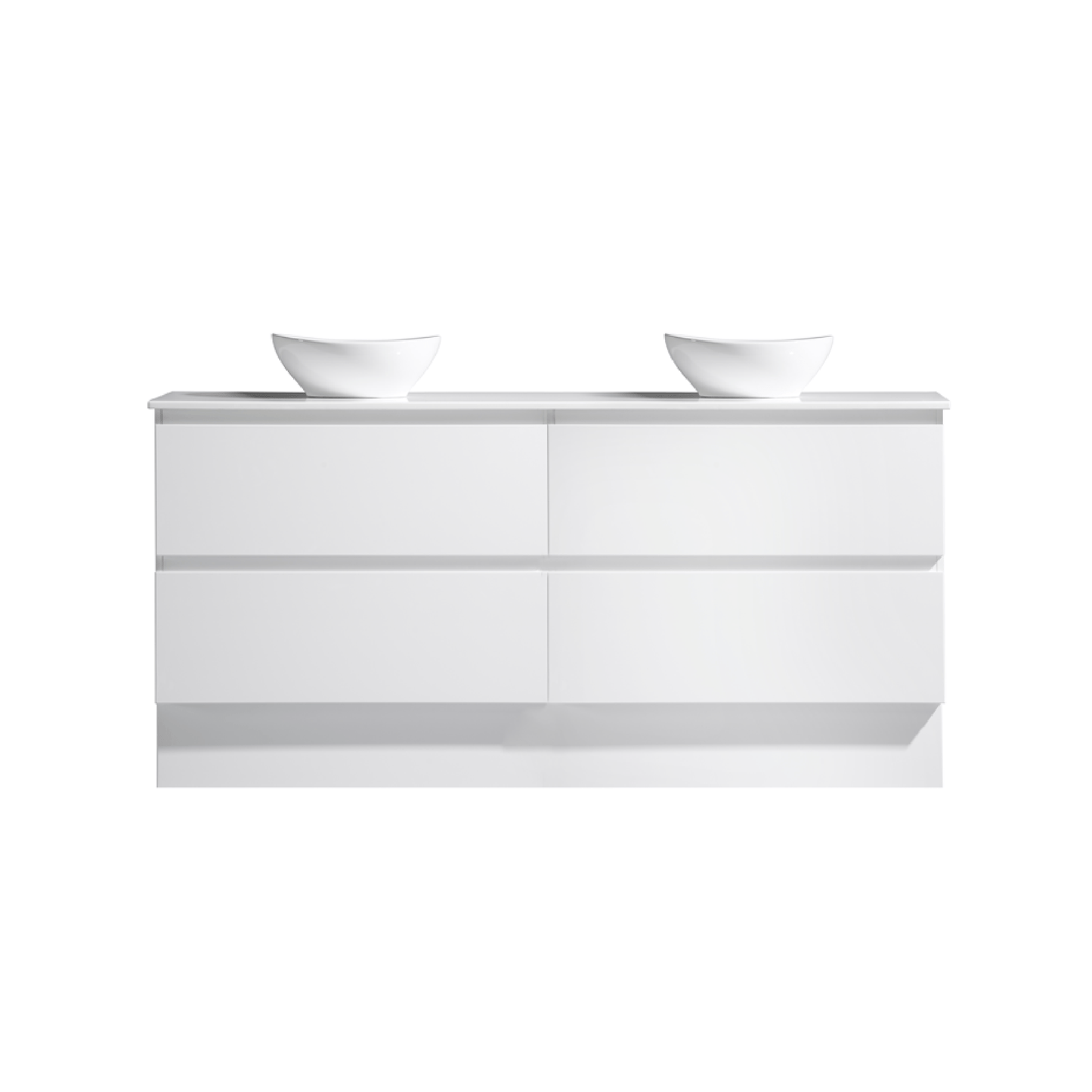 MELA - CLARK 1500 Gloss White Wall Hung Vanity with 4 DrawersVanities – available at Bathroom City Perth
