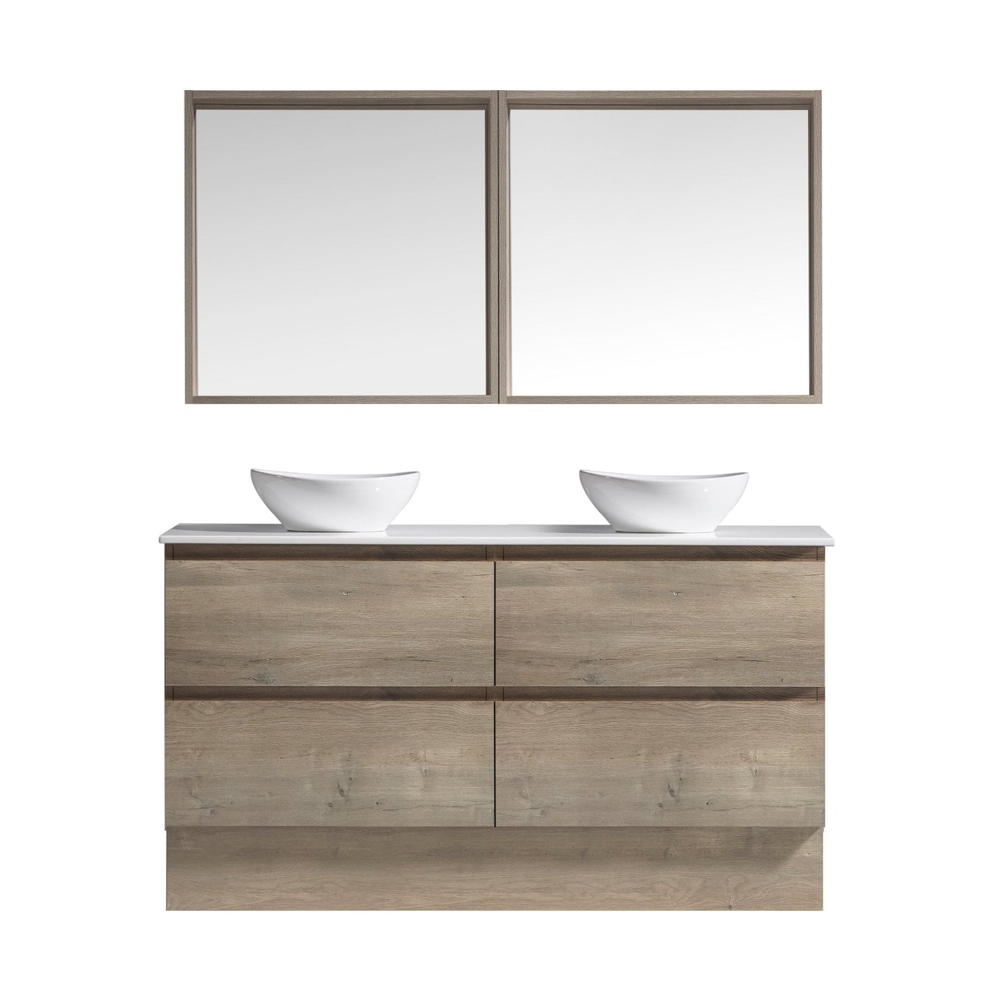 MELA - CLARK 1500 Sorrento Oak Wall Hung Vanity with 4 DrawersVanities – available at Bathroom City Perth