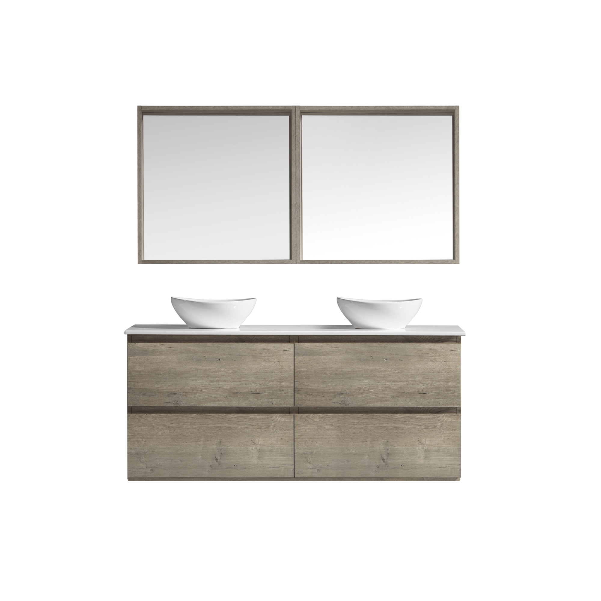 MELA - CLARK 1500 Sorrento Oak Wall Hung Vanity with 4 Drawers - Vanities - from our - MELA - supplier–available at Bathroom City Perth