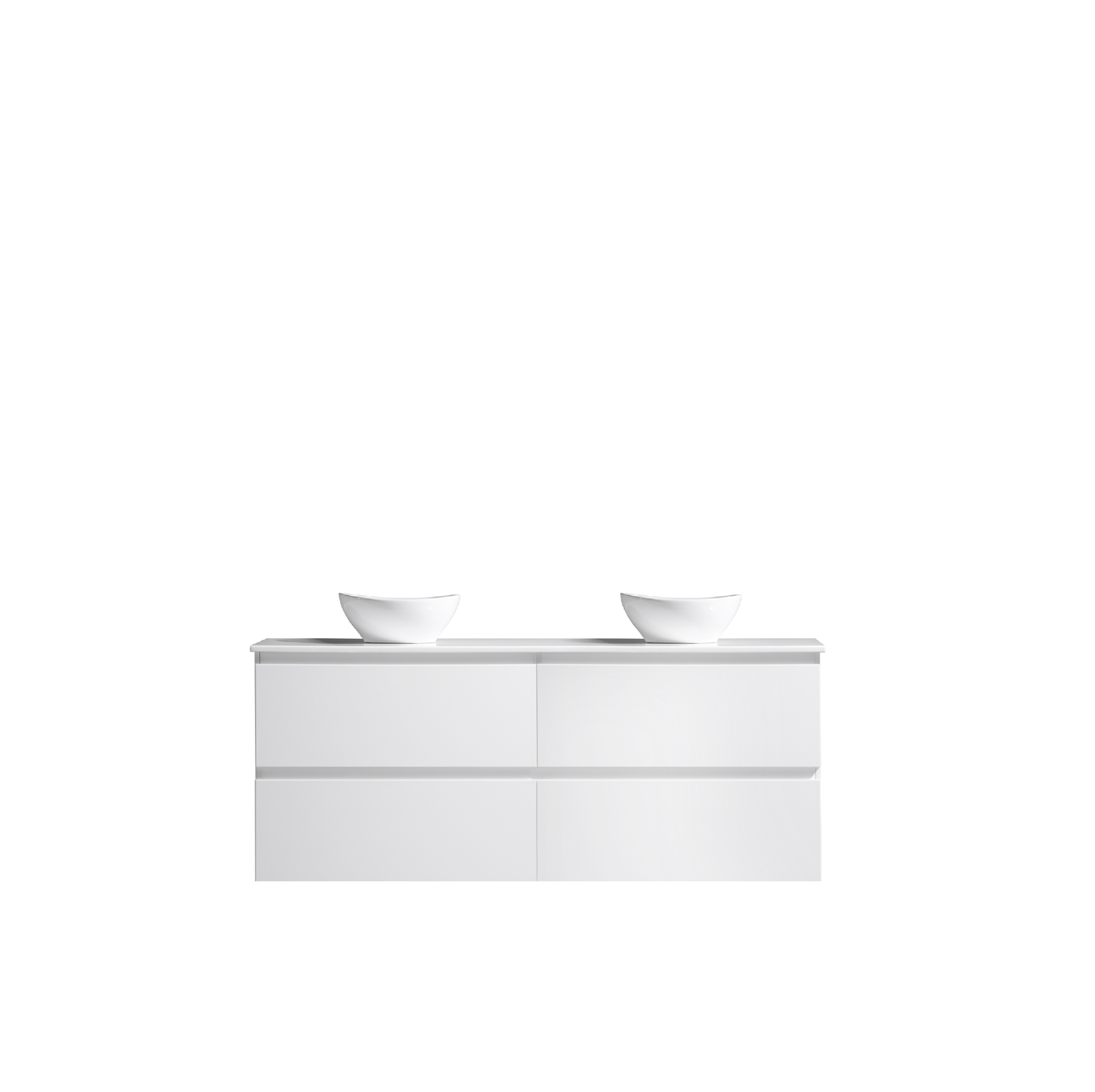 MELA - CLARK 1800 Gloss White Wall Hung Vanity with 4 Drawers - Vanities - from our - MELA - supplier–available at Bathroom City Perth