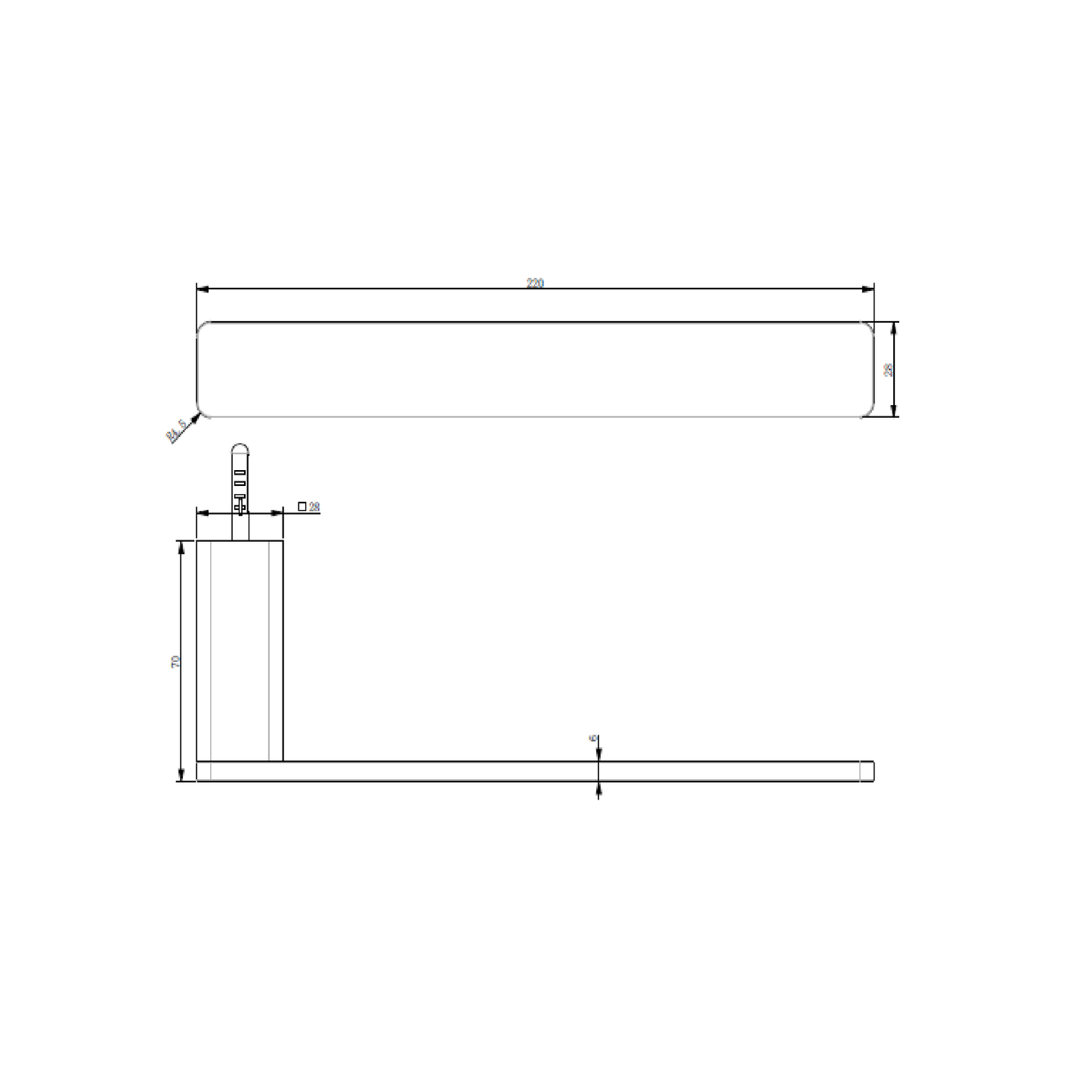 MELA - FLOVA Hand Towel Rail Brushed NickelAccessories – available at Bathroom City Perth