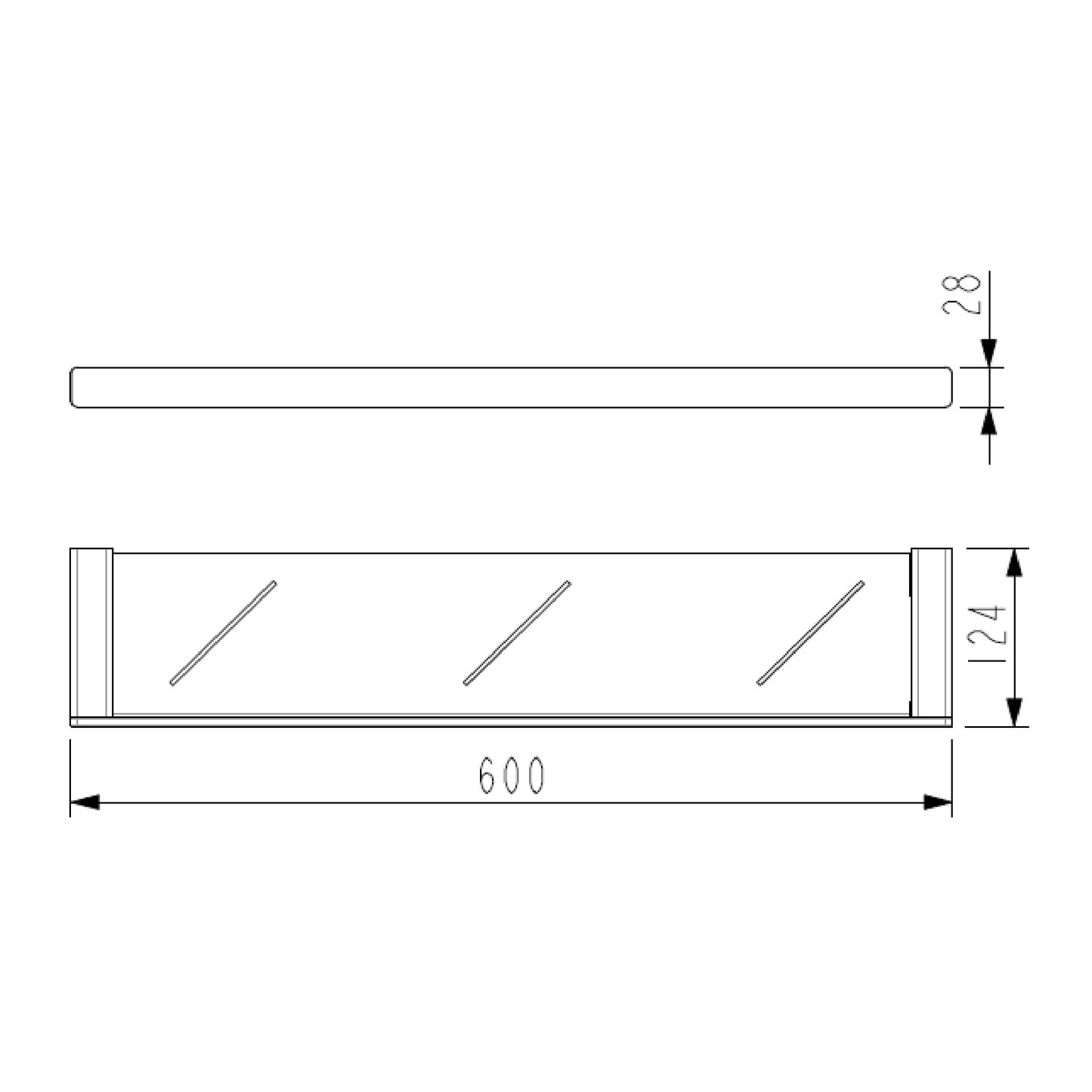 MELA - FLOVA Shelf Holder Brushed NickelAccessories – available at Bathroom City Perth