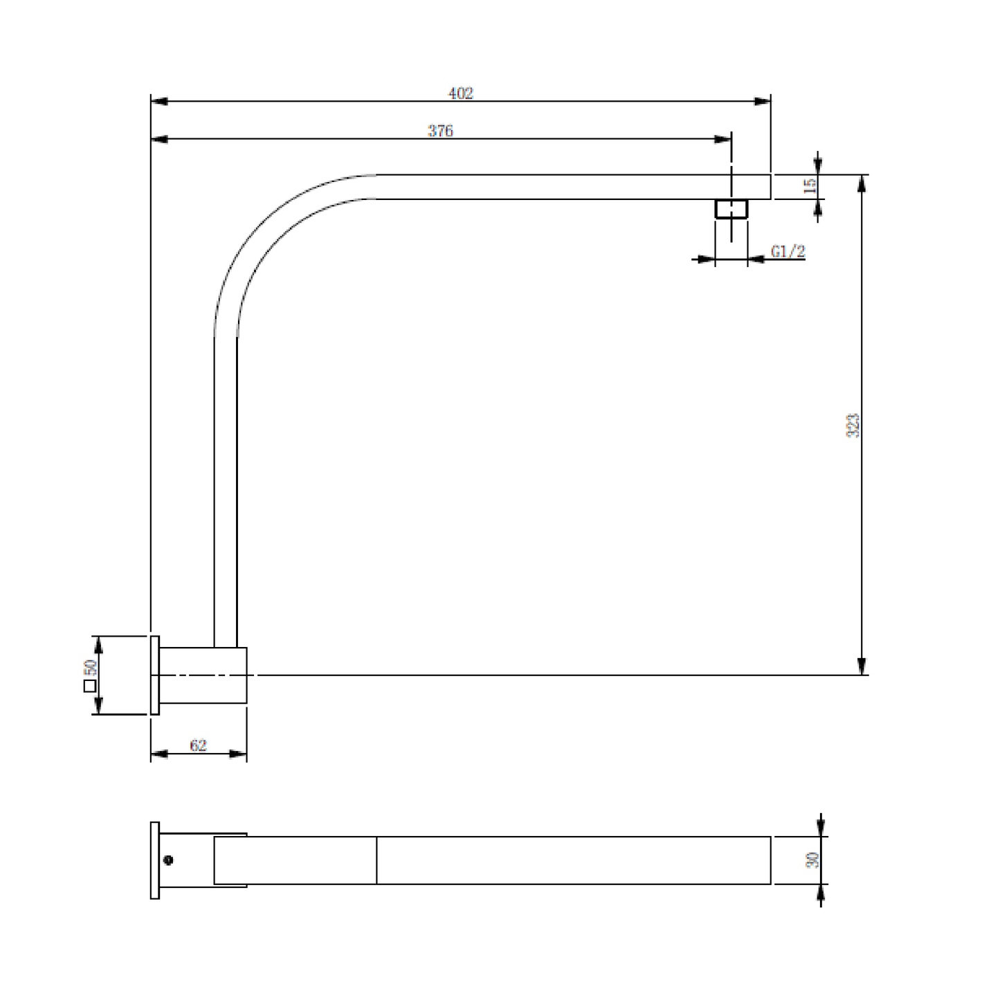 MELA - FLOVA Shower Arm Brushed NickelTapwareMELABathroom City from Mela – available at Bathroom City Perth