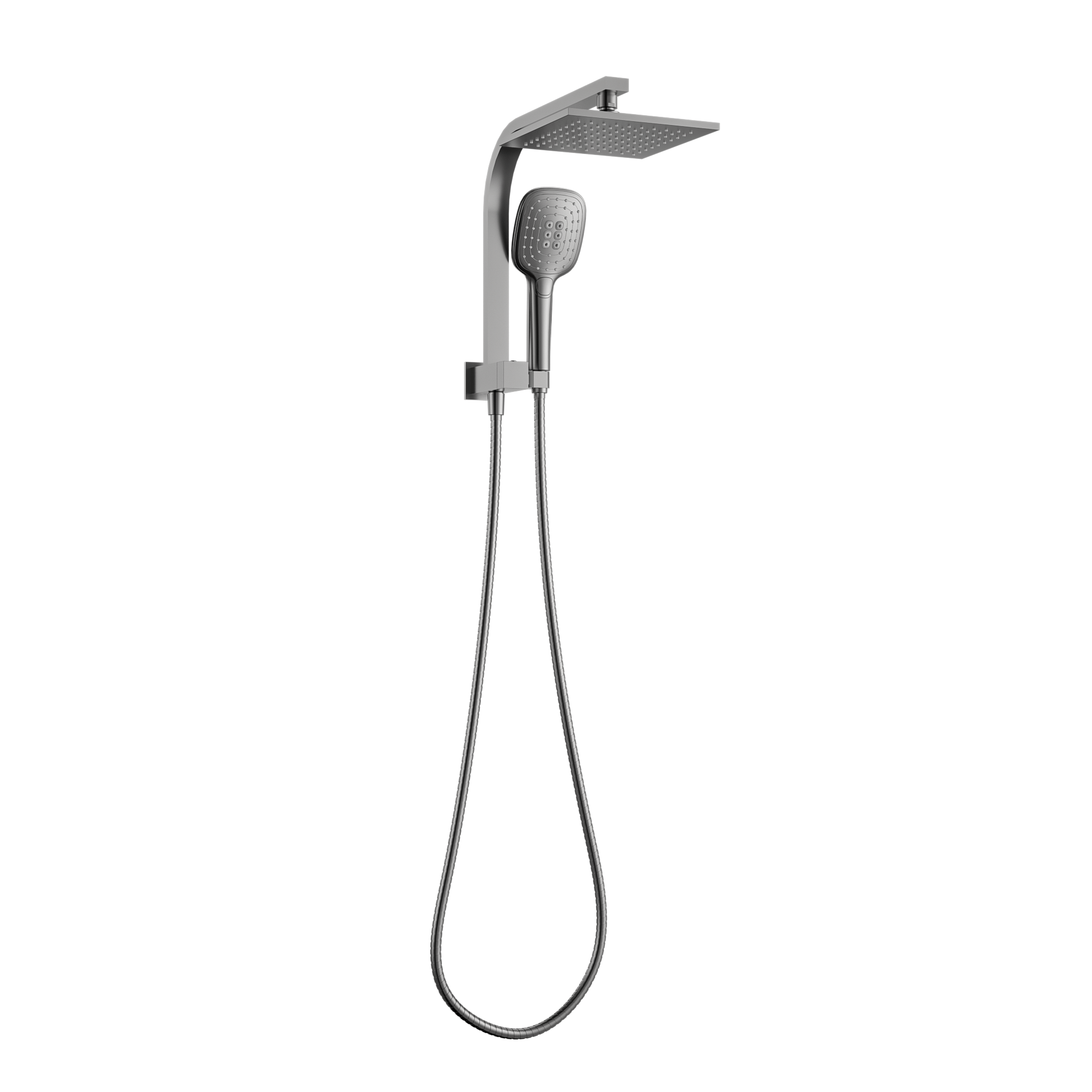 MELA - FLOVA Twin Combo Shower Set without Rail Brushed NickelTapware – available at Bathroom City Perth