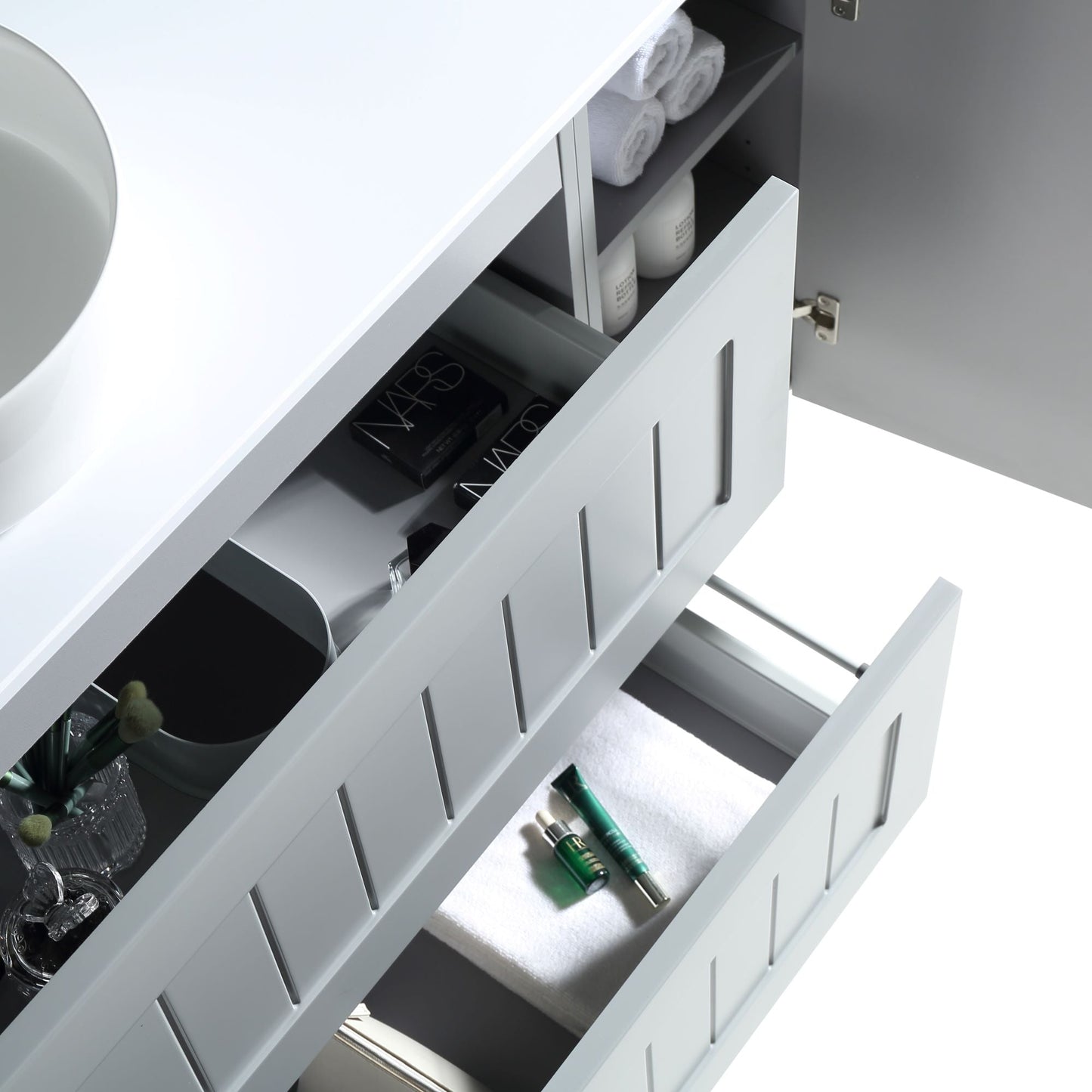 MELA - HAMPTON 1050 Matt Grey Wall Hung Vanity with Door & DrawersVanities – available at Bathroom City Perth