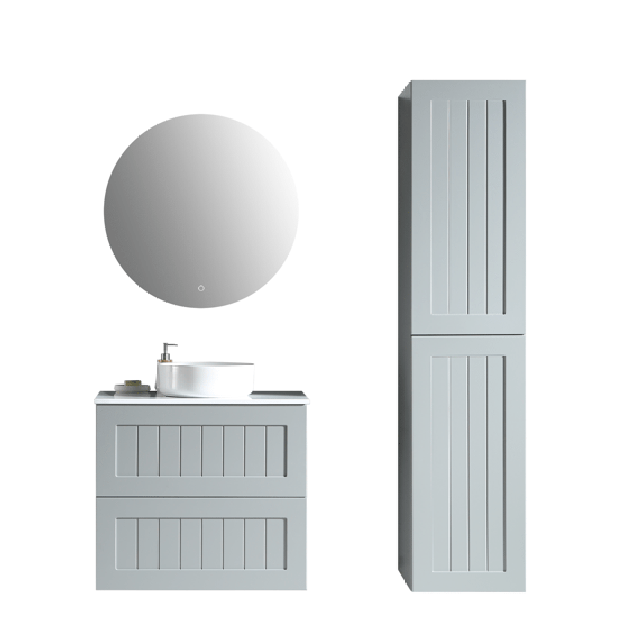 MELA - HAMPTON 600 Matt Grey Wall Hung Vanity with DrawersVanitiesMELABathroom City from Mela – available at Bathroom City Perth