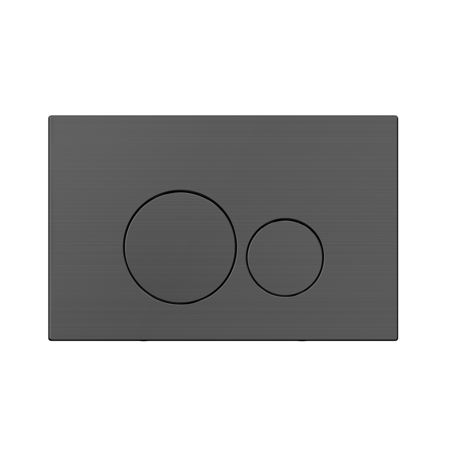 MELA - In Wall Toilet Button Round Gun MetalToilets – available at Bathroom City Perth