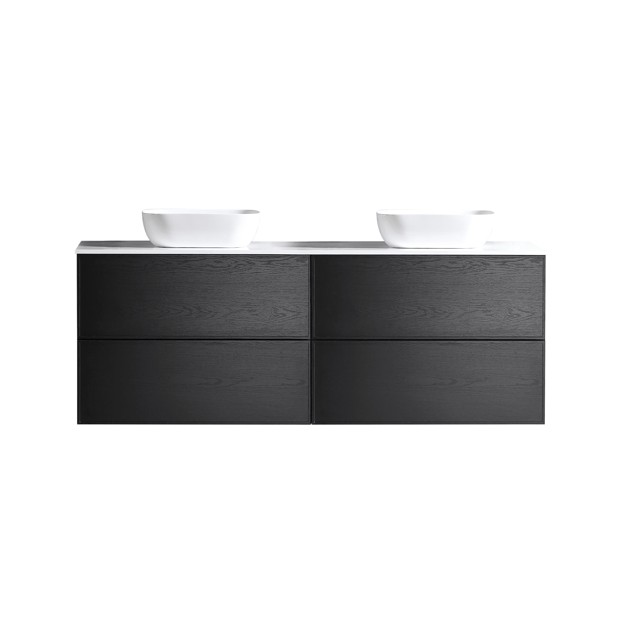 MELA - MILANO 1800 Black Oak Wall Hung Vanity with Drawers - Vanities - from our - MELA - supplier–available at Bathroom City Perth