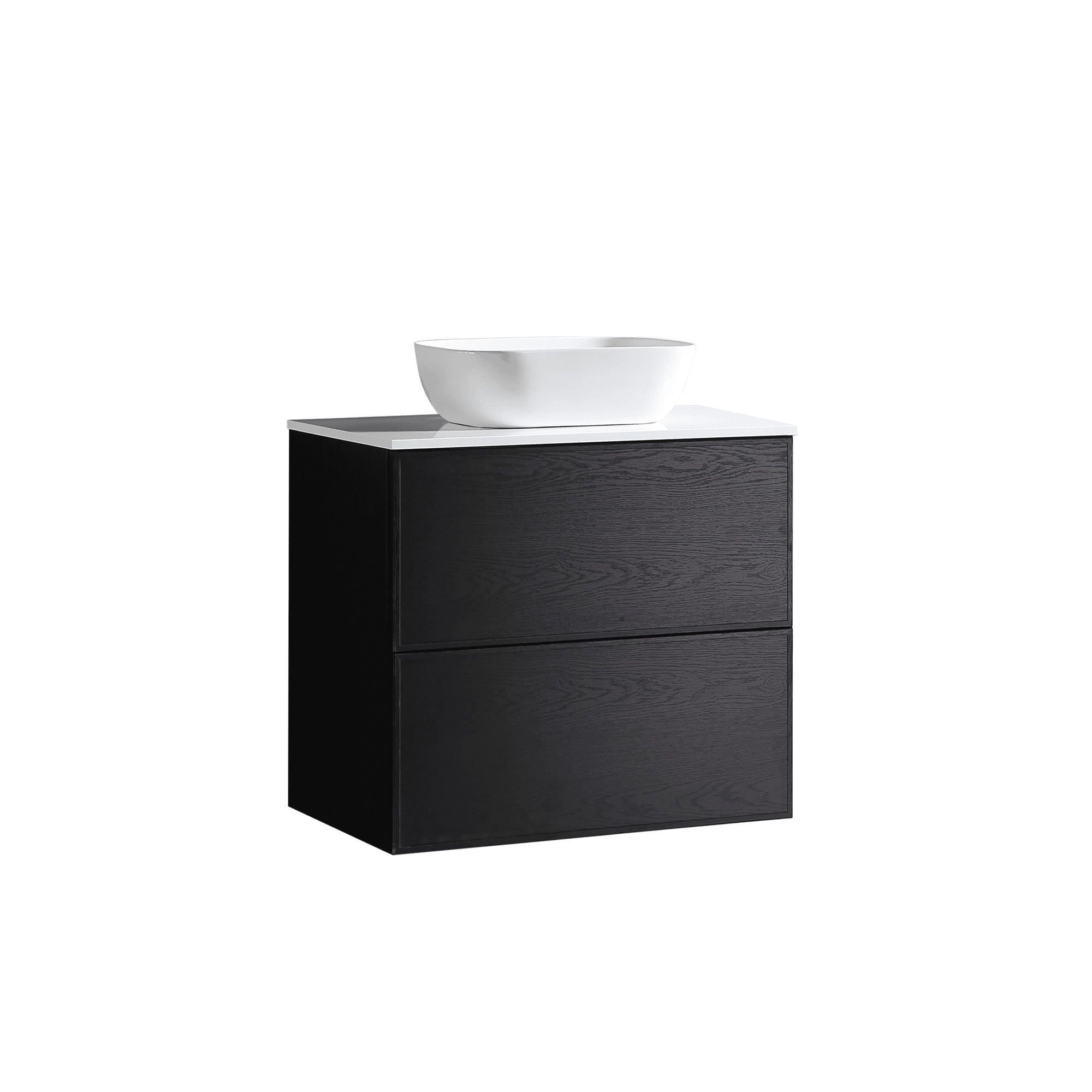 MELA - MILANO 750 Black Oak Wall Hung Vanity with Drawers from our - MELA - supplier–available at Bathroom City Perth