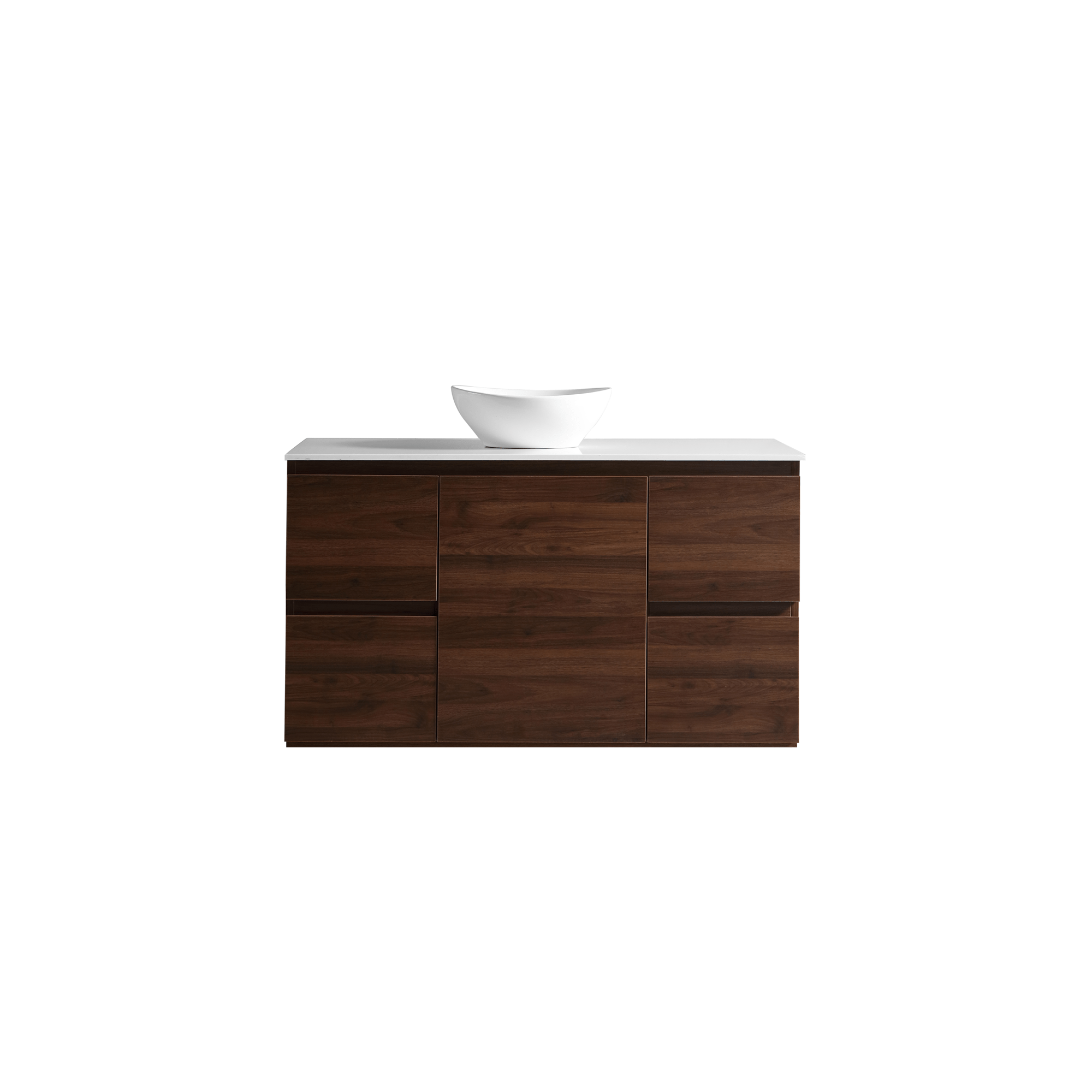 MELA - PADDY 1200 Walnut Wall Hung Vanity with Door & Drawers - Vanities - from our - MELA - supplier–available at Bathroom City Perth