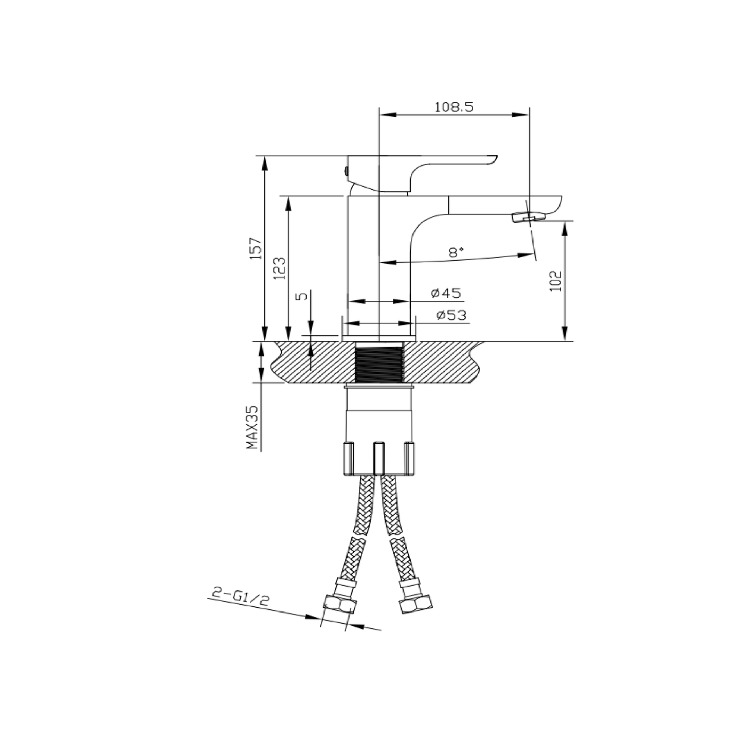 MELA - PALCO Basin Mixer Brushed BrassTapware – available at Bathroom City Perth