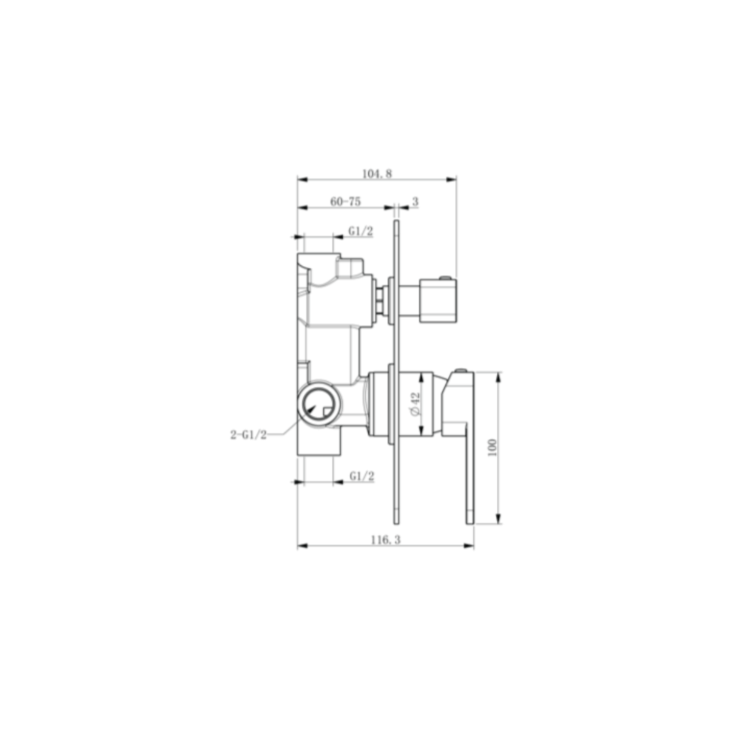 MELA - PALCO Shower/Bath Wall Mixer with Diverter Brushed BrassTapware – available at Bathroom City Perth