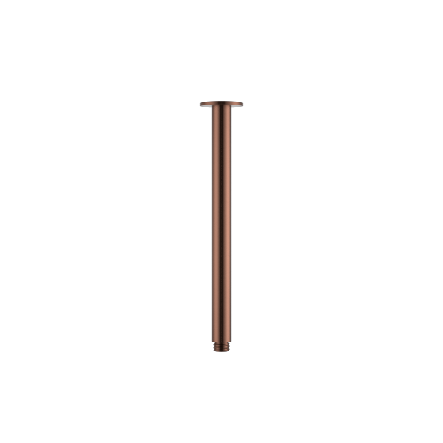 MELA - PALCO/RONDO Ceiling Arm Brushed Copper Tapware from our MELA supplier – available at Bathroom City Perth