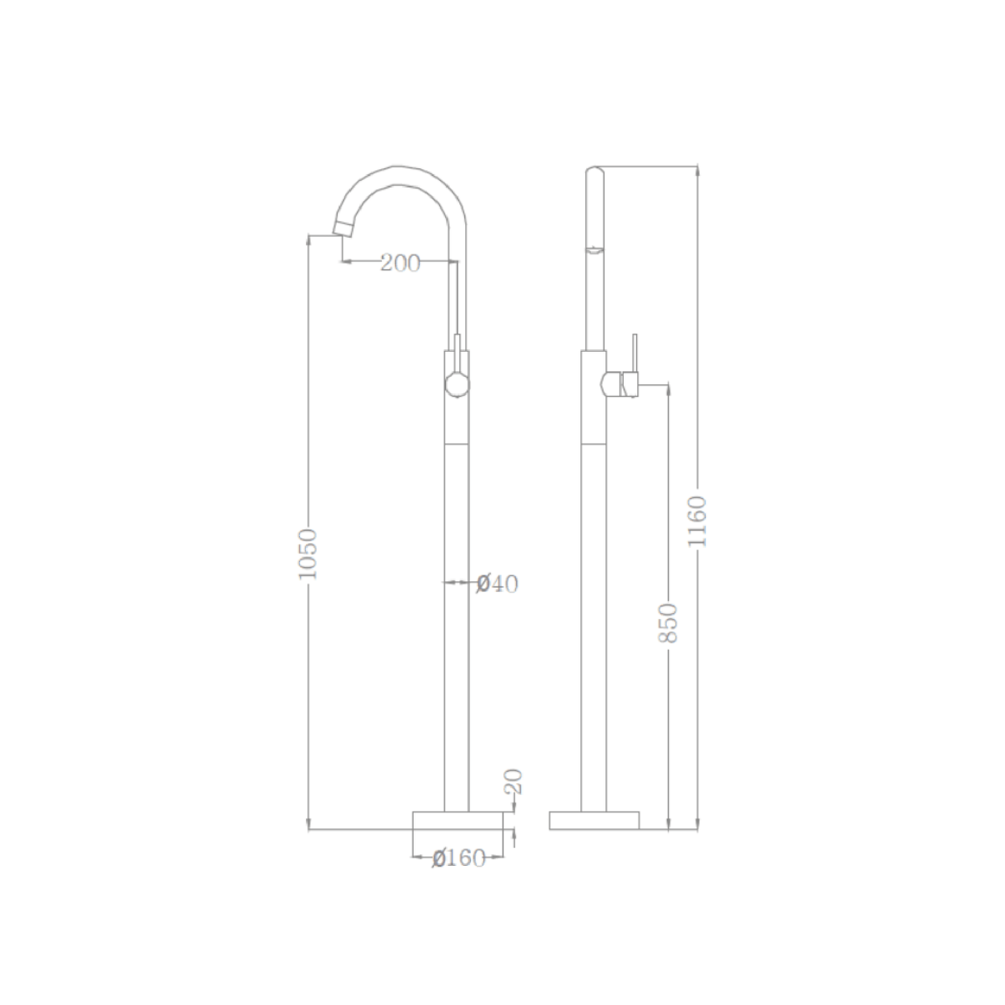 MELA - PALCO/RONDO Free Standing Bath Spout and Mixer Brushed BrassTapware – available at Bathroom City Perth