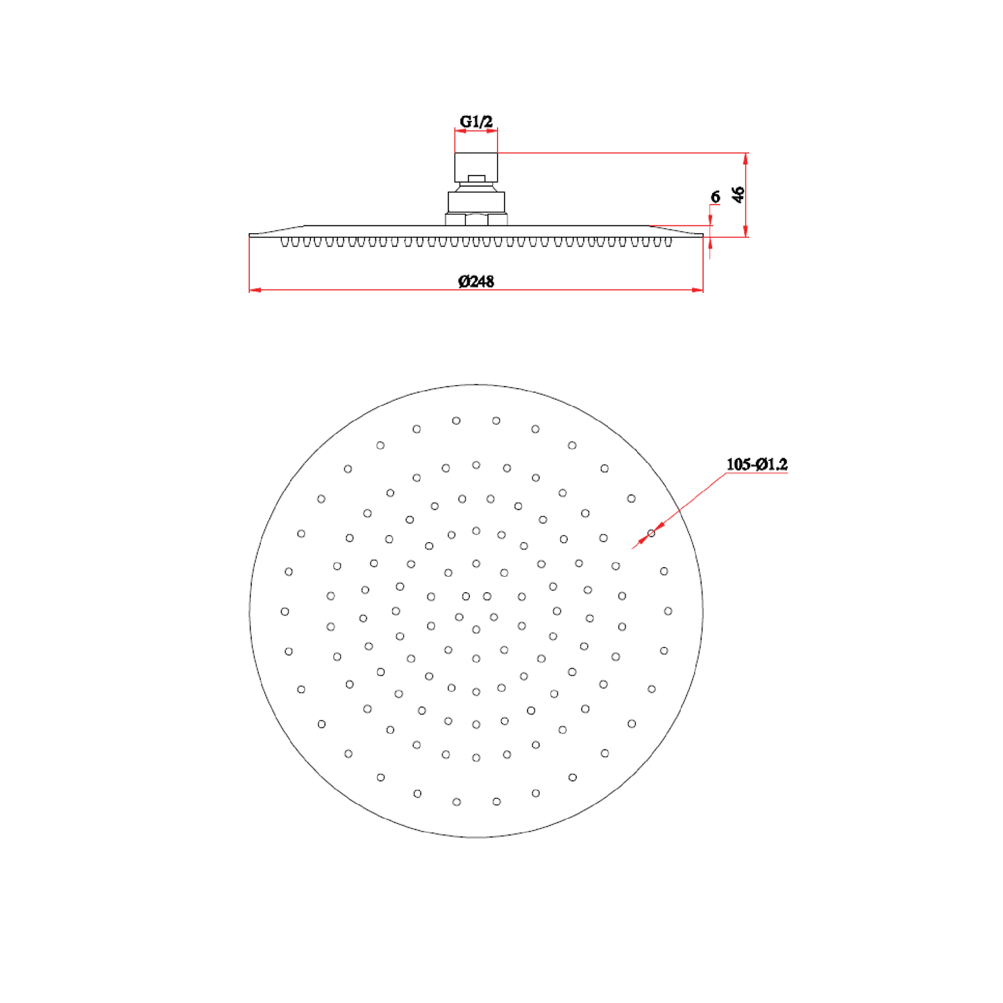 MELA - PALCO/RONDO Shower Head Brushed CopperTapware – available at Bathroom City Perth