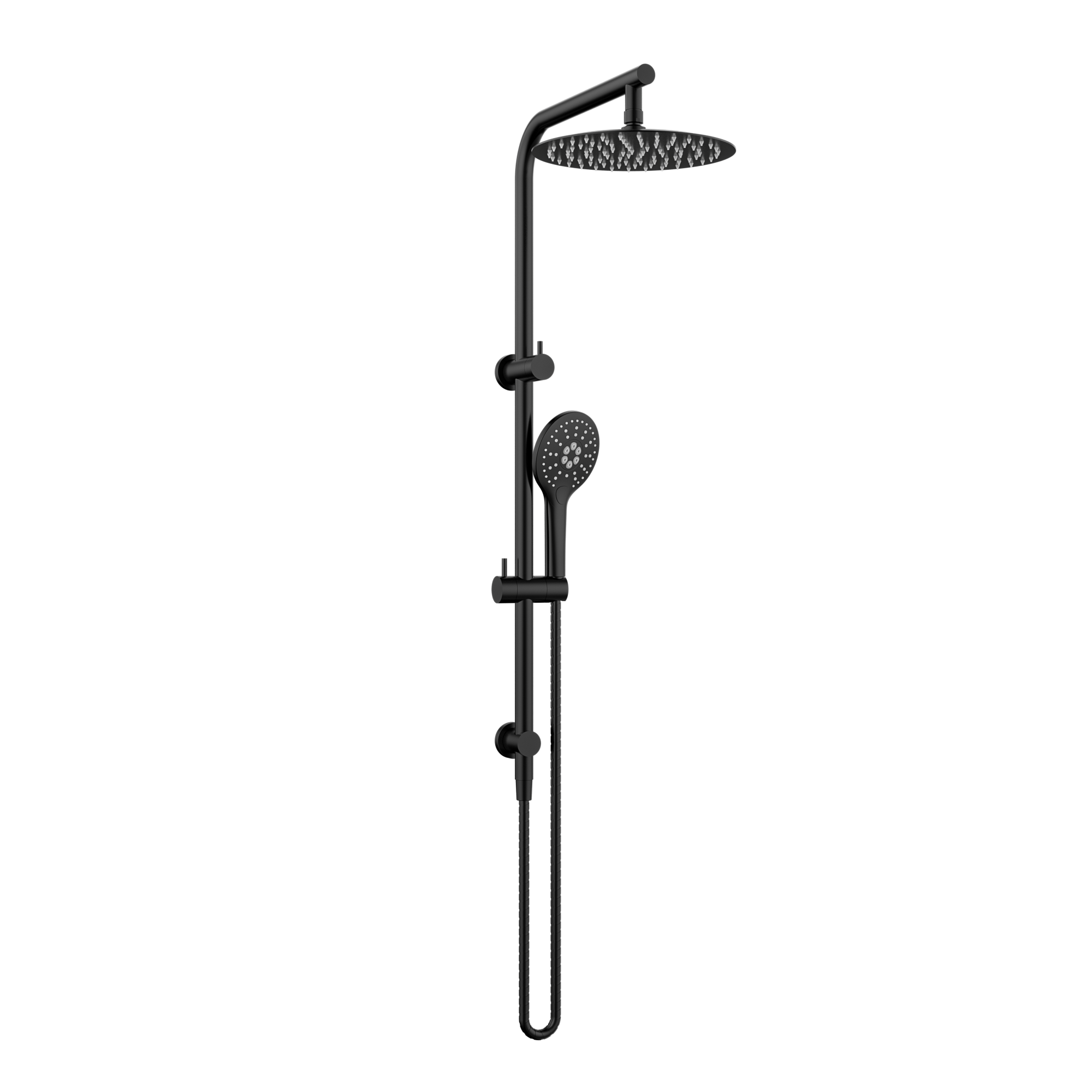 MELA - PALCO/RONDO Twin Combo Shower Set with Rail BlackTapware – available at Bathroom City Perth