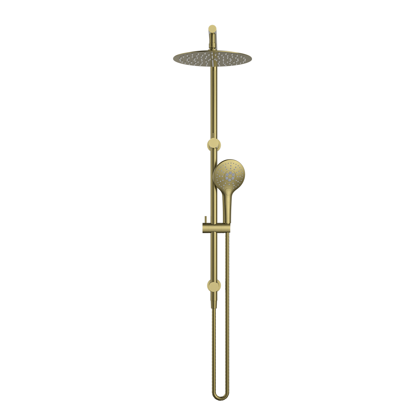 MELA - PALCO/RONDO Twin Combo Shower Set with Rail Brushed BrassTapwareMELABathroom City from Mela – available at Bathroom City Perth