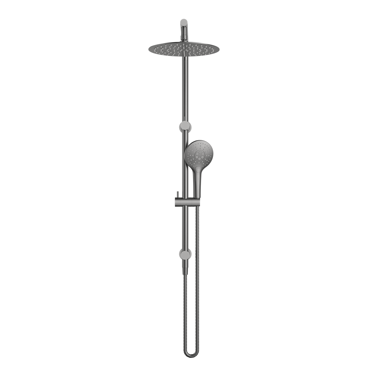 MELA - PALCO/RONDO Twin Combo Shower Set with Rail Brushed NickelTapware – available at Bathroom City Perth