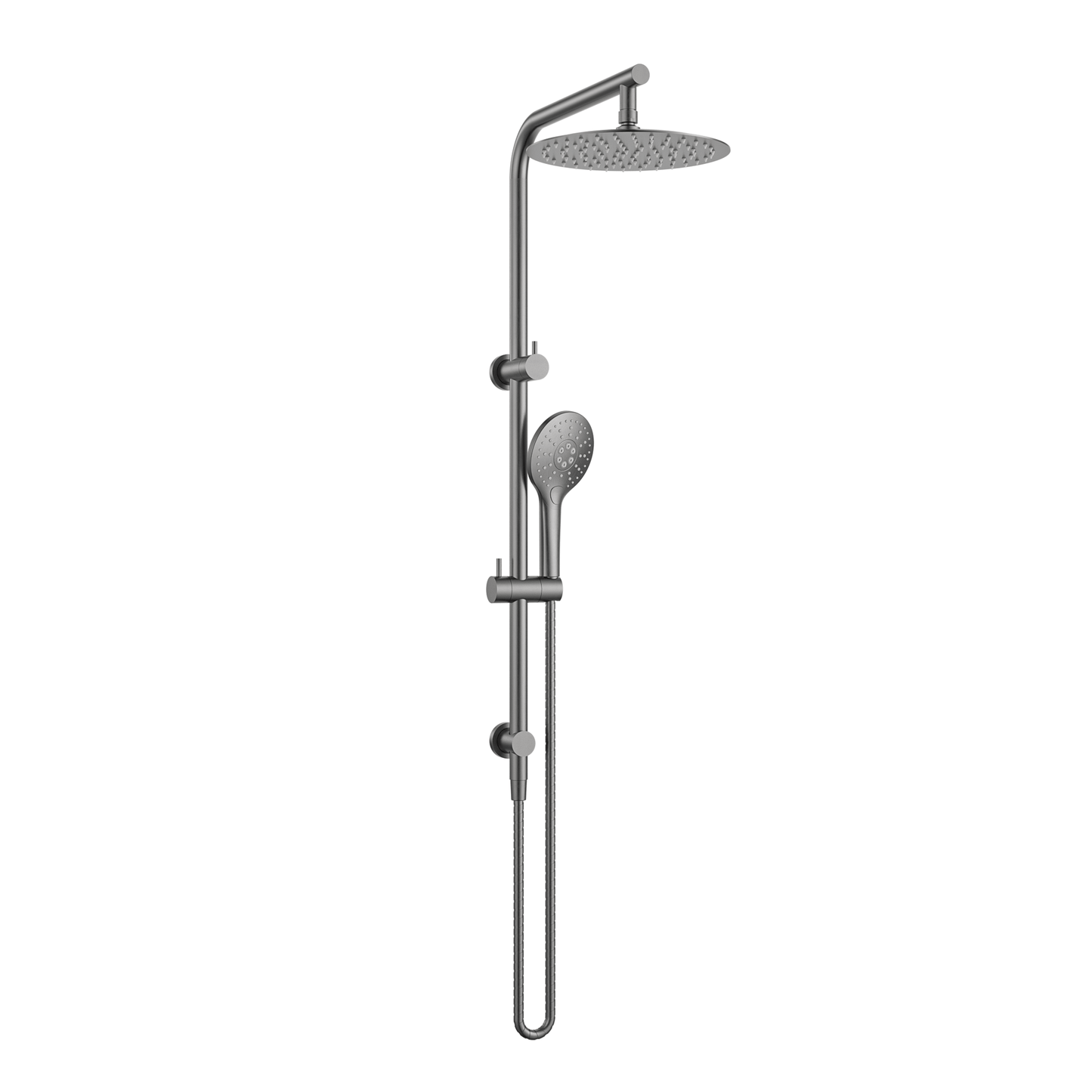MELA - PALCO/RONDO Twin Combo Shower Set with Rail Brushed NickelTapware – available at Bathroom City Perth