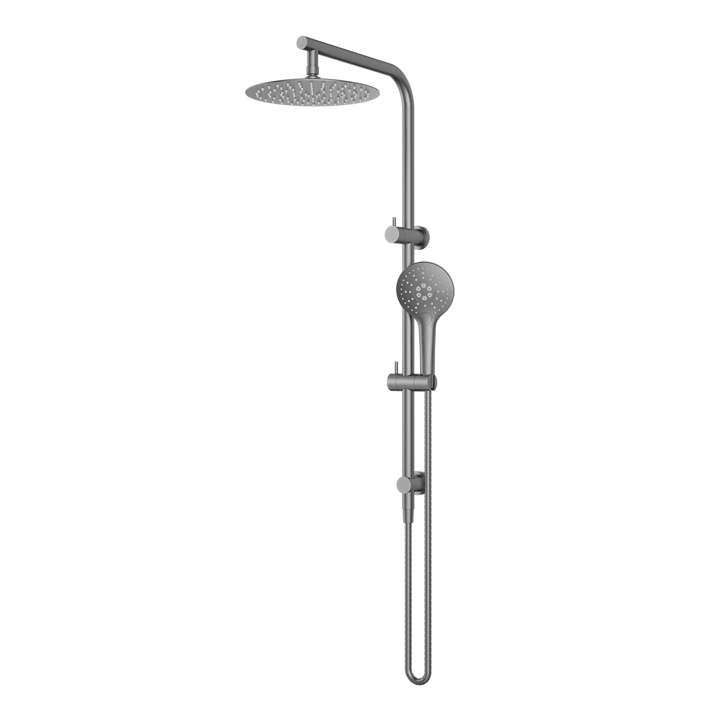 MELA - PALCO/RONDO Twin Combo Shower Set with Rail Brushed NickelTapwareMELABathroom City from Mela – available at Bathroom City Perth