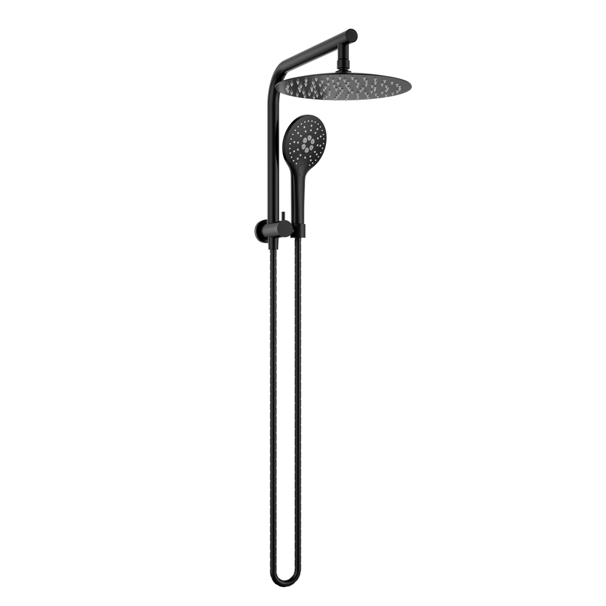 MELA - PALCO/RONDO Twin Combo Shower Set without Rail BlackTapware – available at Bathroom City Perth