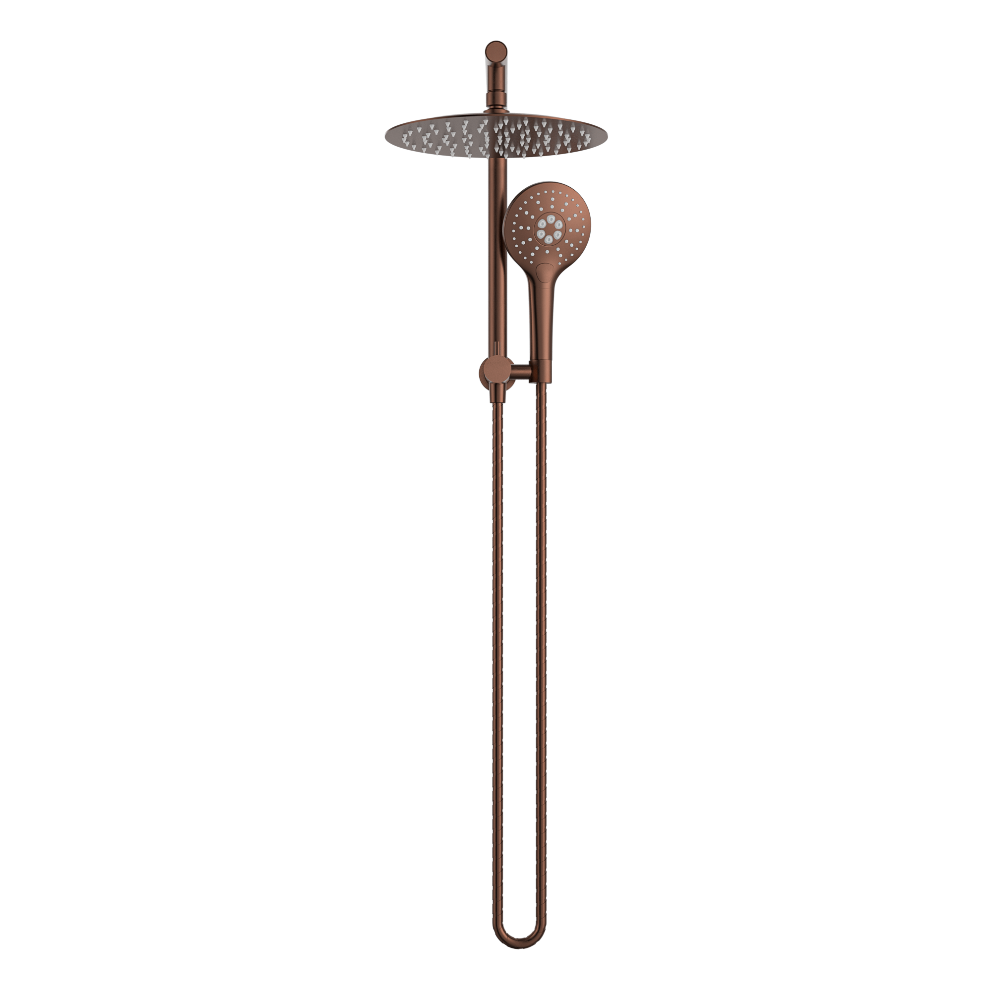 MELA - PALCO/RONDO Twin Combo Shower Set without Rail Brushed CopperTapware from MELA – available at Bathroom City Perth