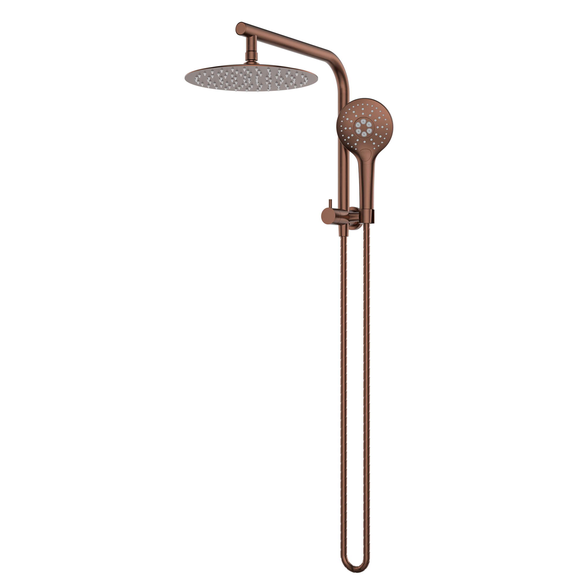 MELA - PALCO/RONDO Twin Combo Shower Set without Rail Brushed CopperTapware from MELA – available at Bathroom City Perth