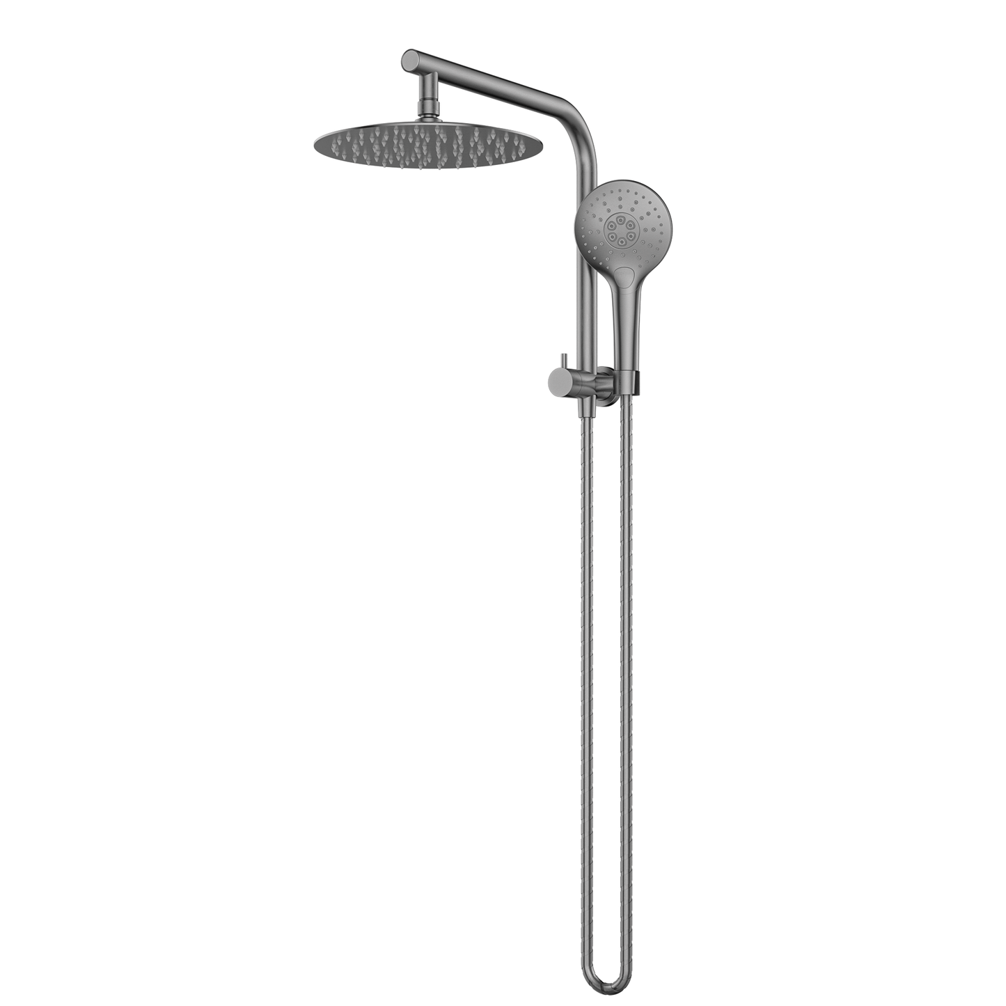 MELA - PALCO/RONDO Twin Combo Shower Set without Rail Brushed NickelTapware – available at Bathroom City Perth