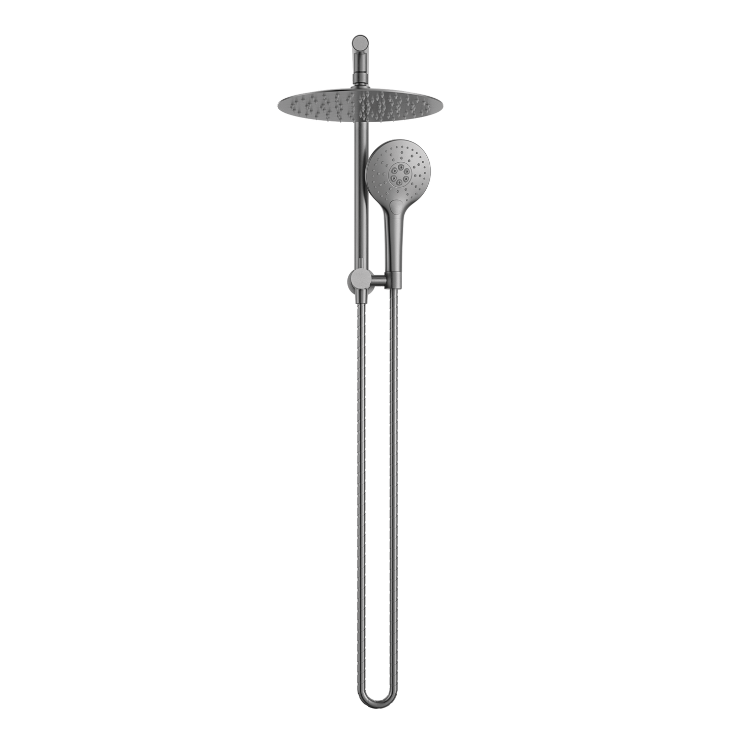 MELA - PALCO/RONDO Twin Combo Shower Set without Rail Brushed NickelTapware – available at Bathroom City Perth