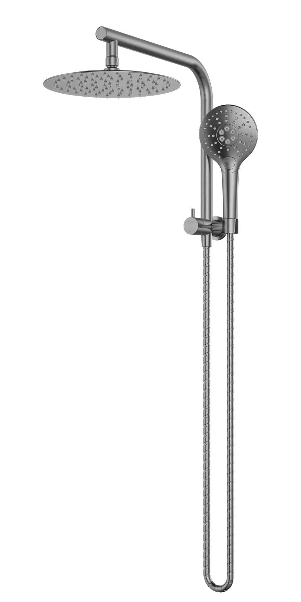 MELA - PALCO/RONDO Twin Combo Shower Set without Rail Brushed Nickel - Tapware - from our - MELA - supplier–available at Bathroom City Perth