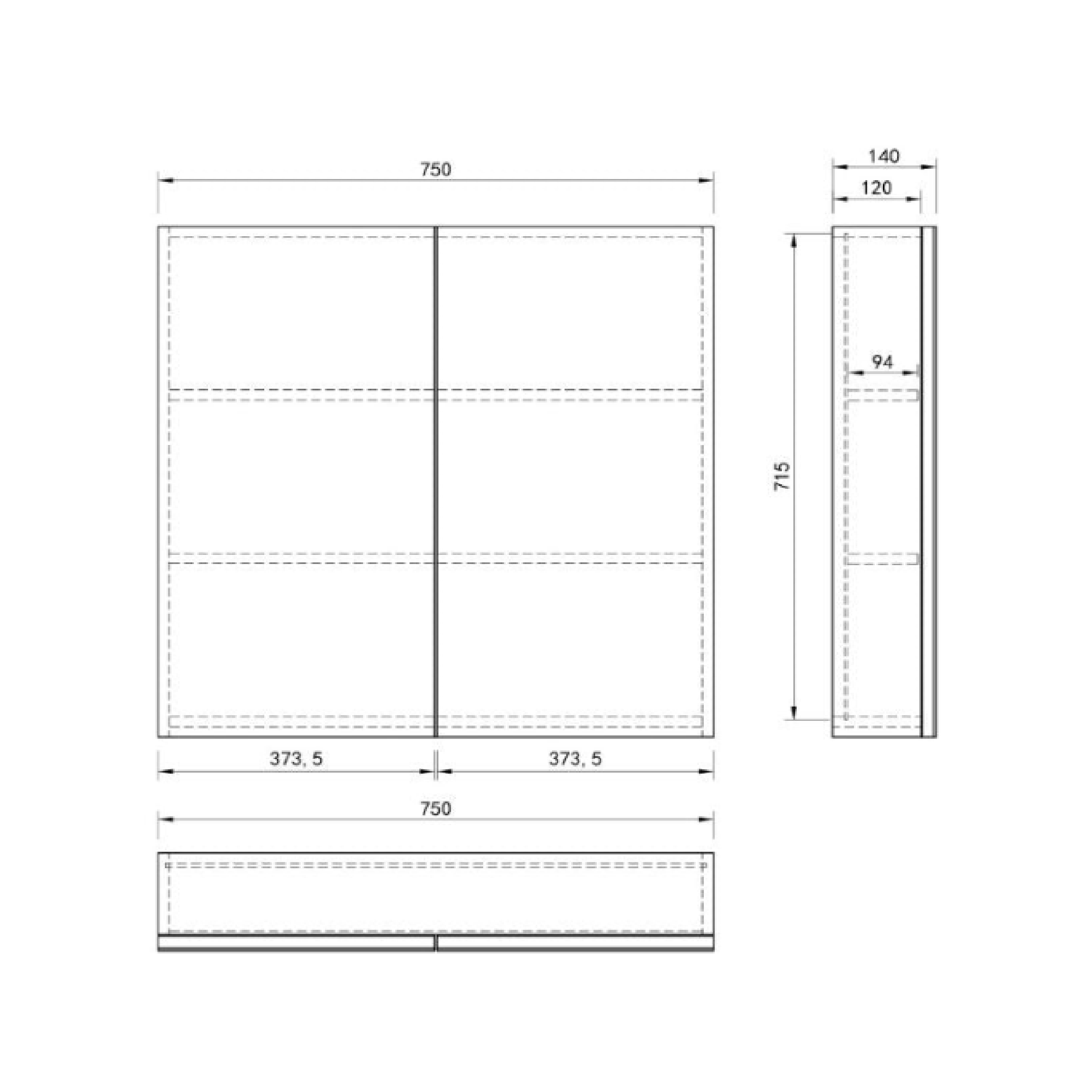 MELA - PORTER 750 Snafell Mirror CabinetMirror – available at Bathroom City Perth