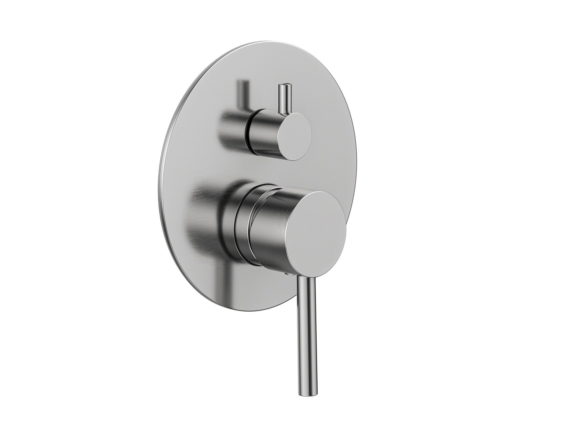 MELA - RONDO Shower/Bath Wall Mixer with Diverter Brushed Nickel - Tapware - from our - MELA - supplier–available at Bathroom City Perth